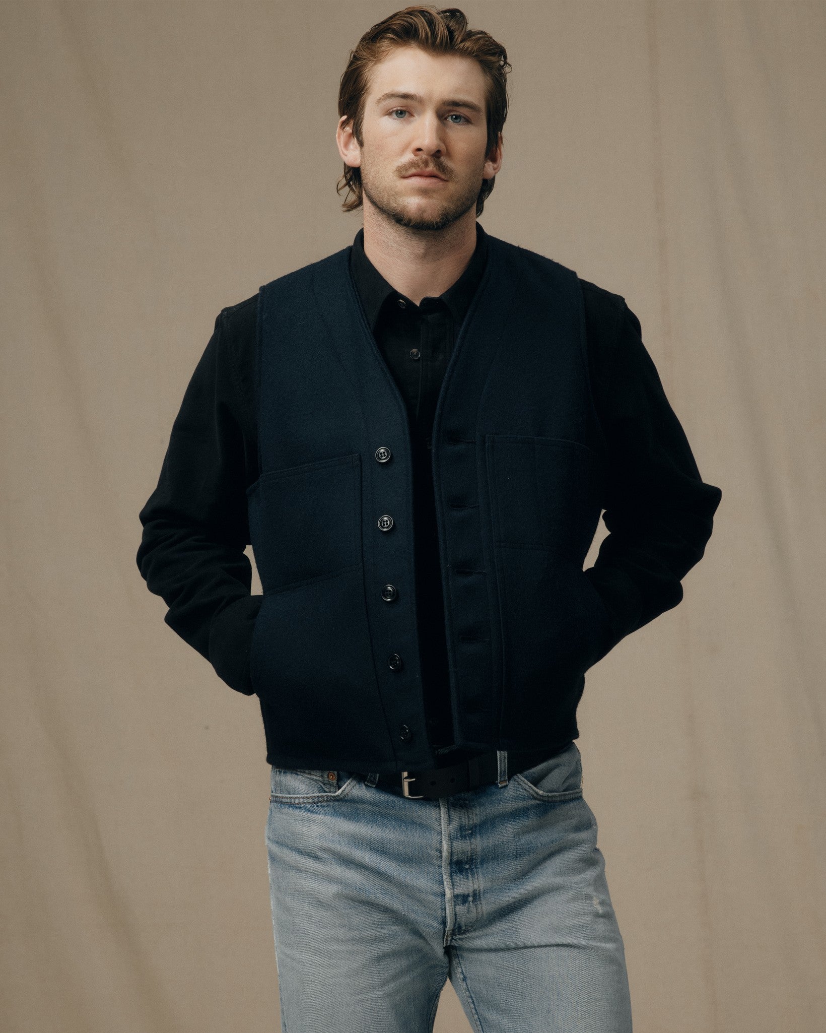 Mackinaw Wool Vest - Dark Navy