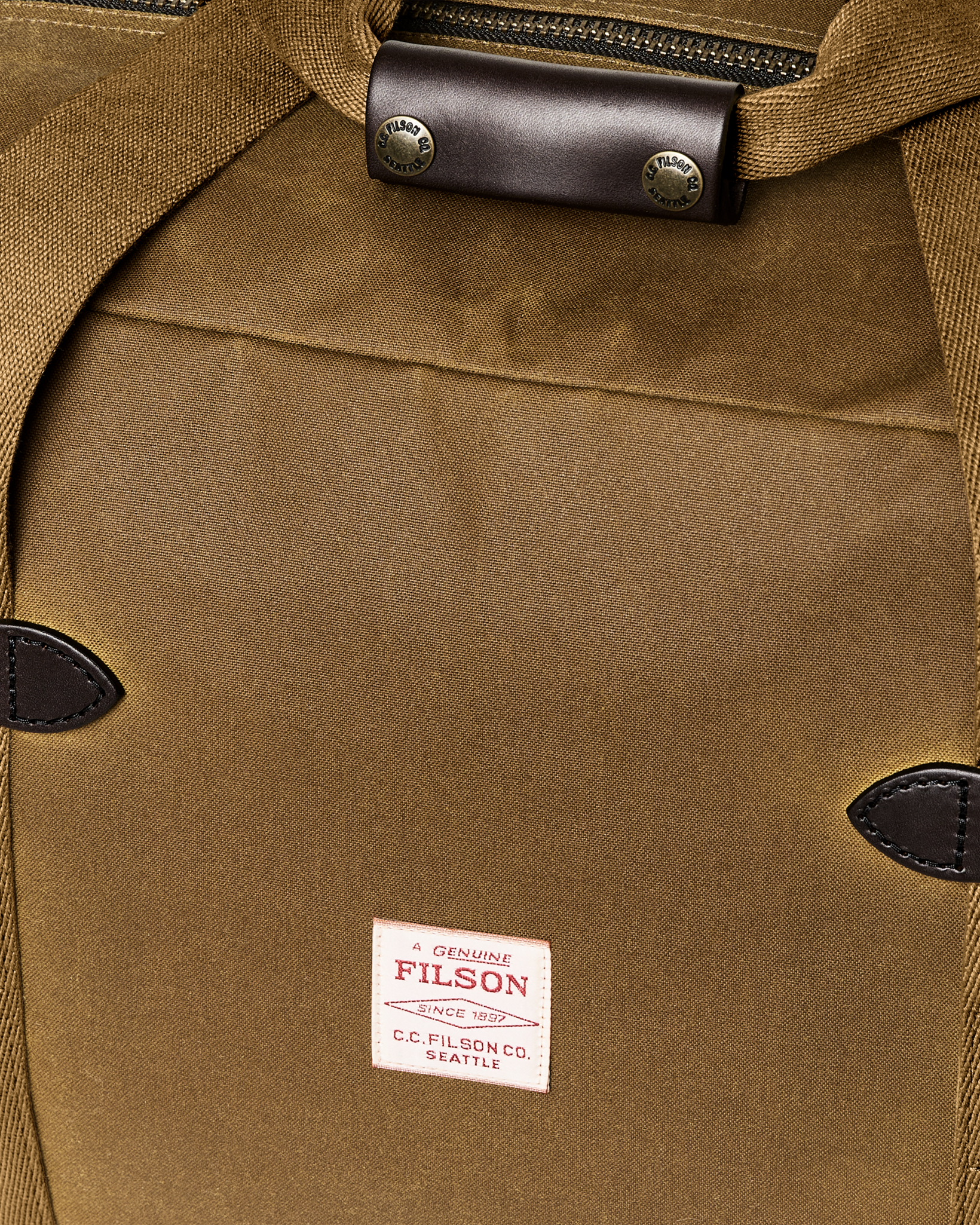 Medium Tin Cloth Duffle Bag - Dark Tan - Image 7