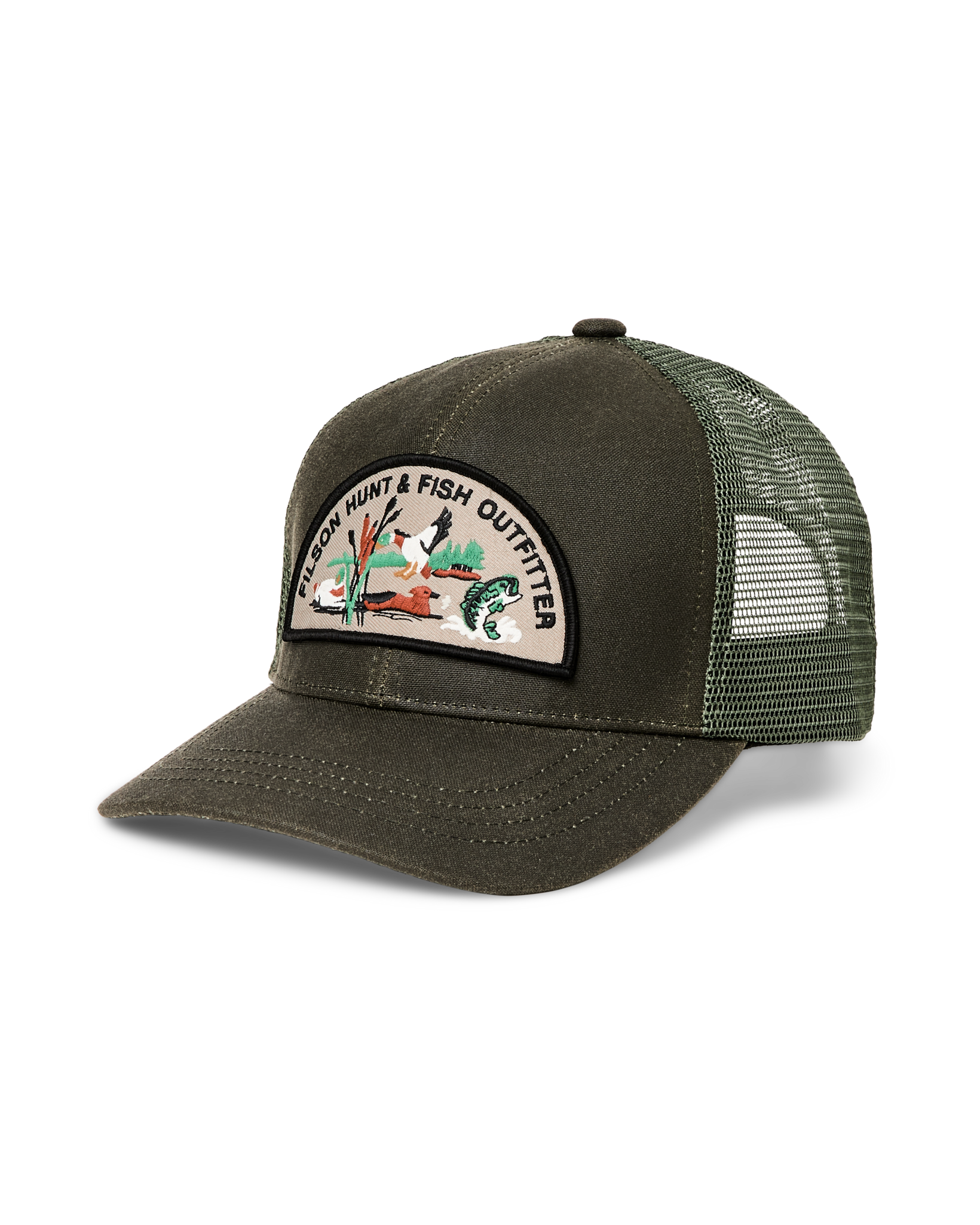 Logger Mesh Cap - Otter Green /  Hunt Fish