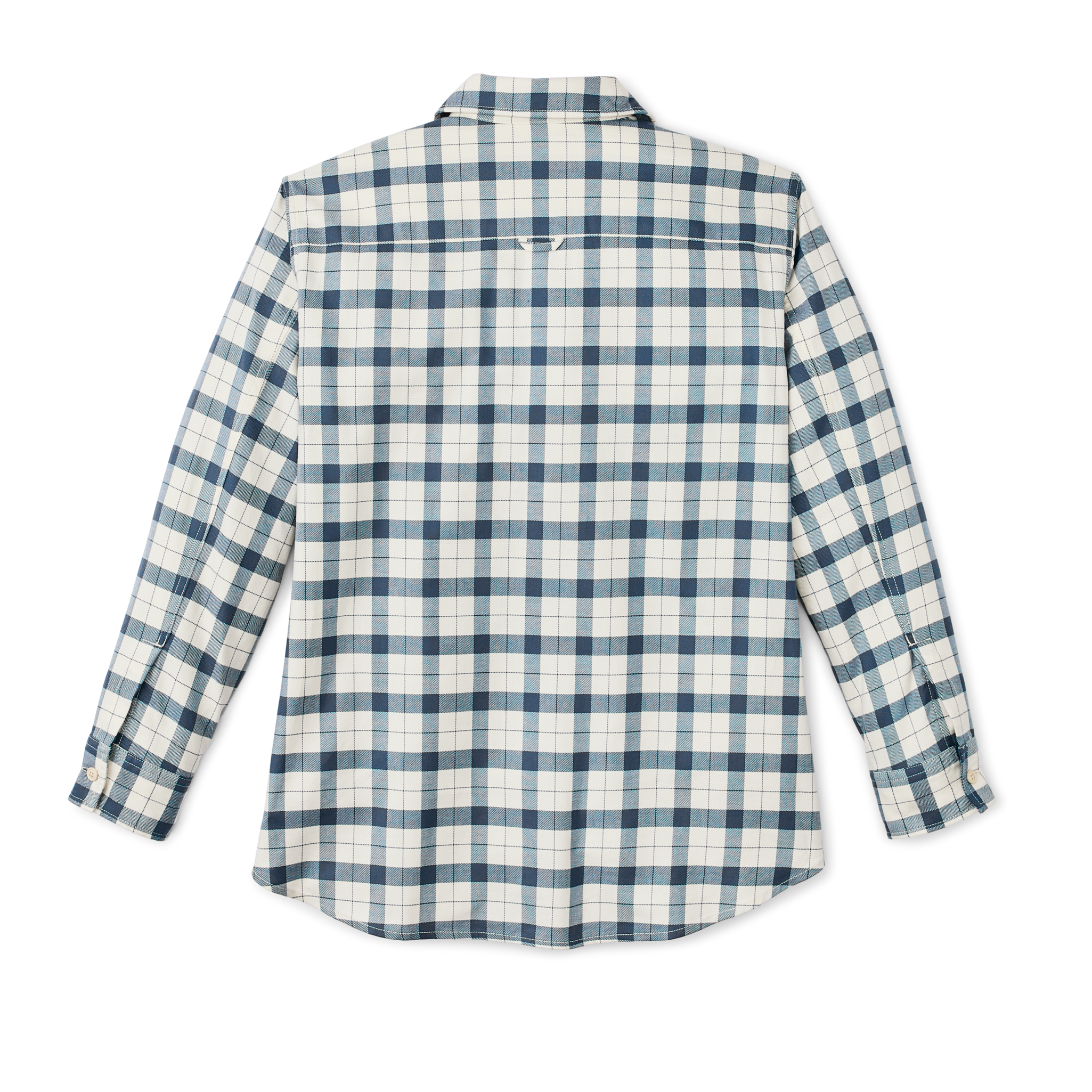 Women's Light Weight Alaskan Guide Shirt - Light Tan / Flag Blue Plaid - Image 2