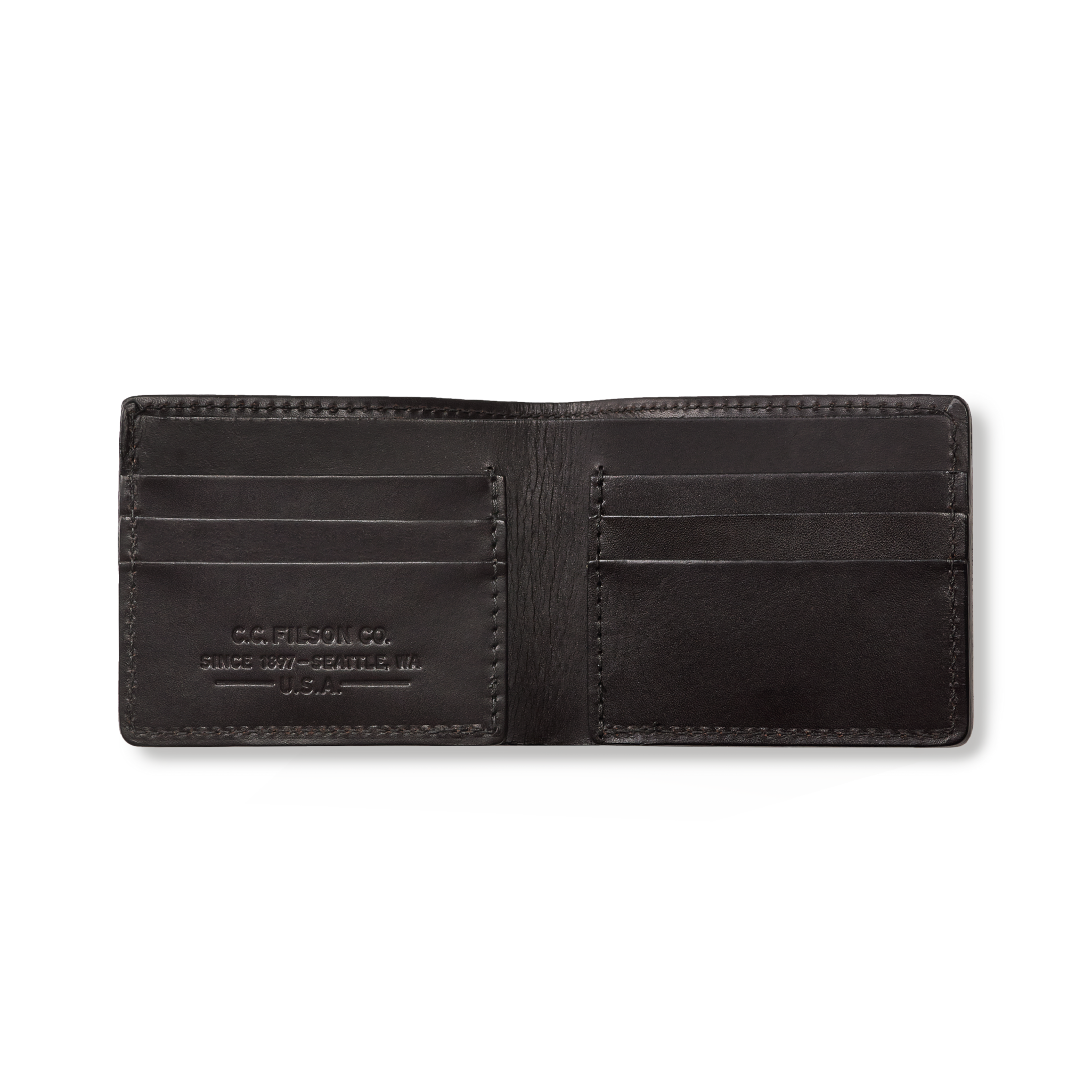 Bridle Leather Bi-fold Wallet - Brown Leather - Image 2
