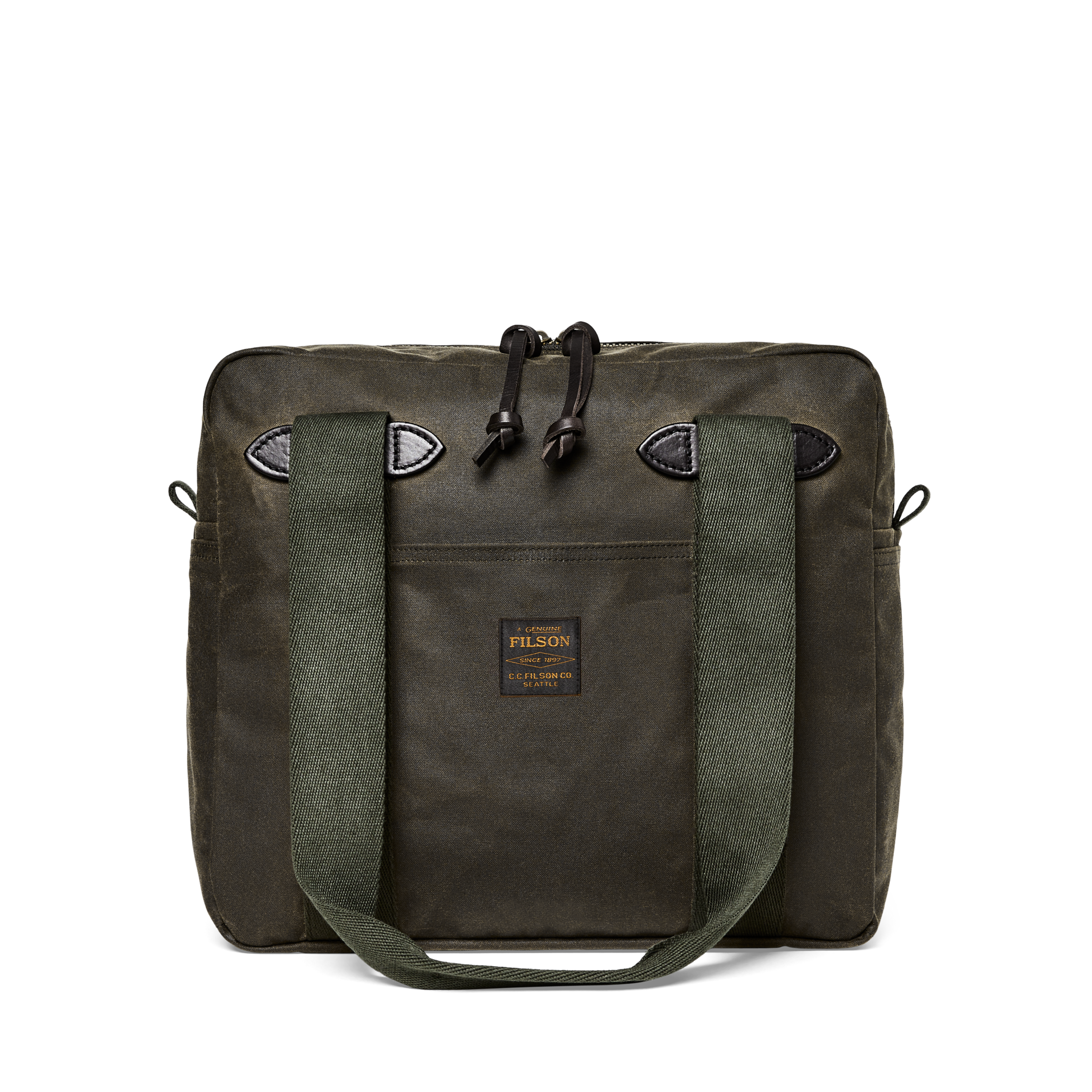 Tin Cloth Zipper Tote Bag - Otter Green - Image 4