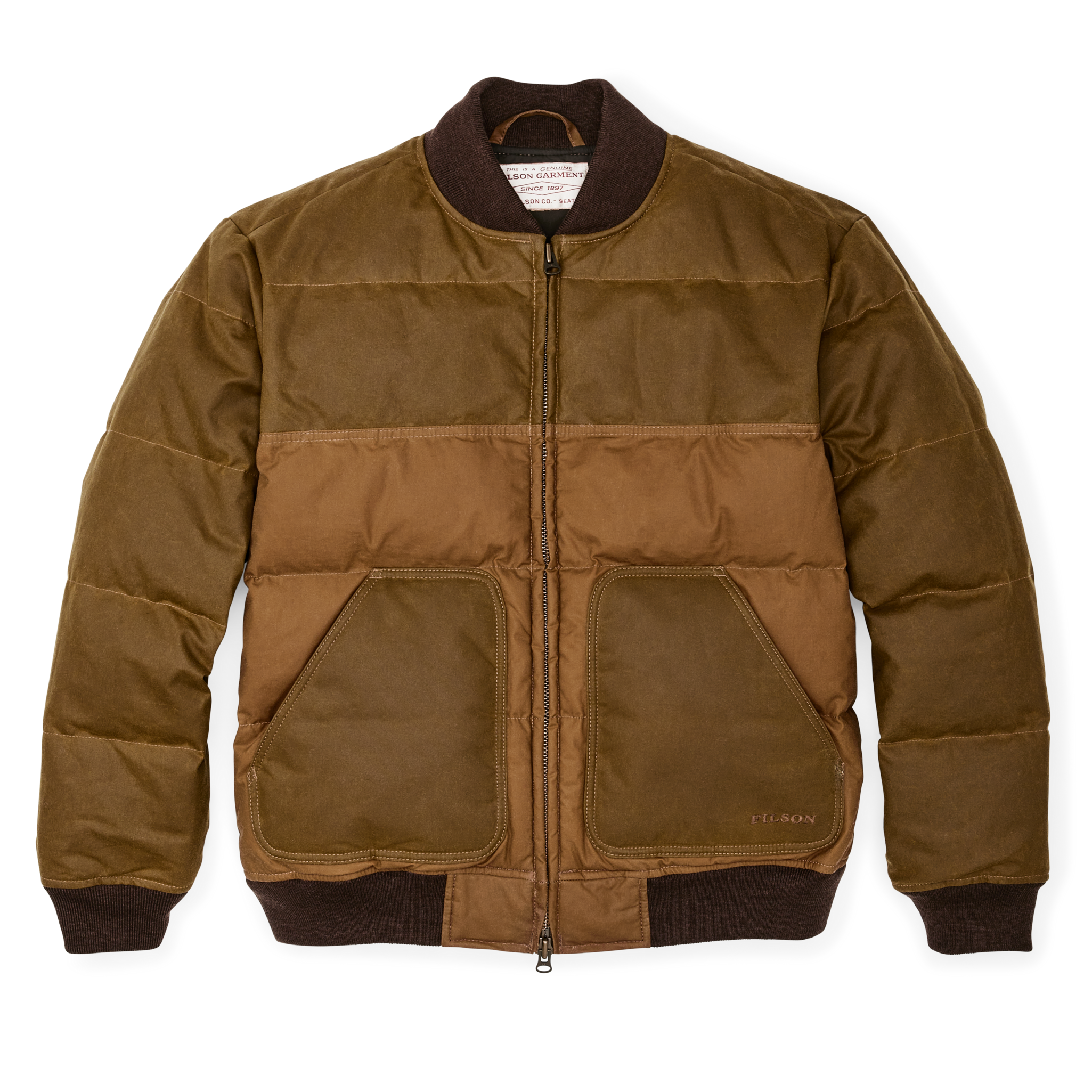 Down Bomber Jacket - Dark Tan