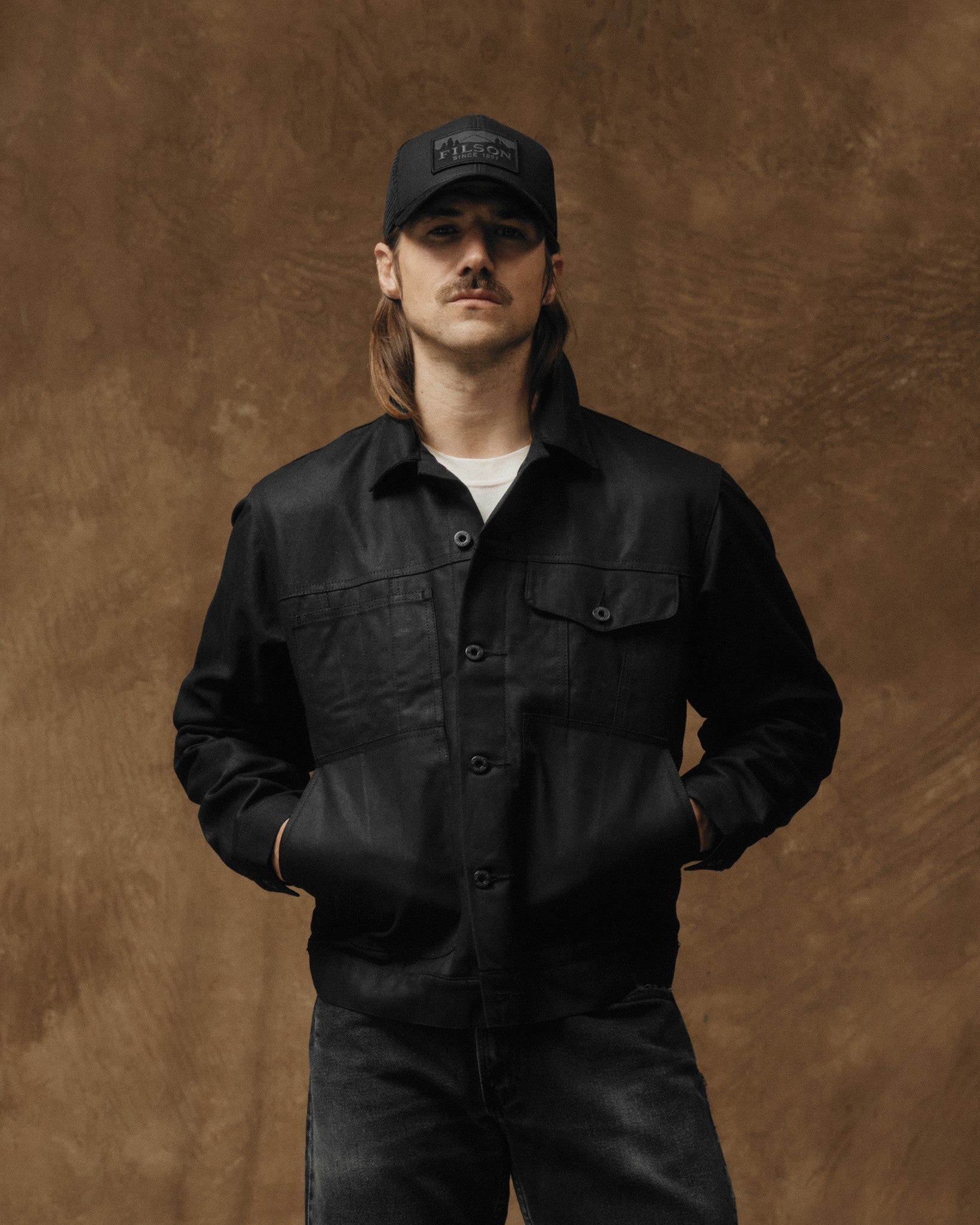 Tin Cloth Short Lined Cruiser Jacket - Black