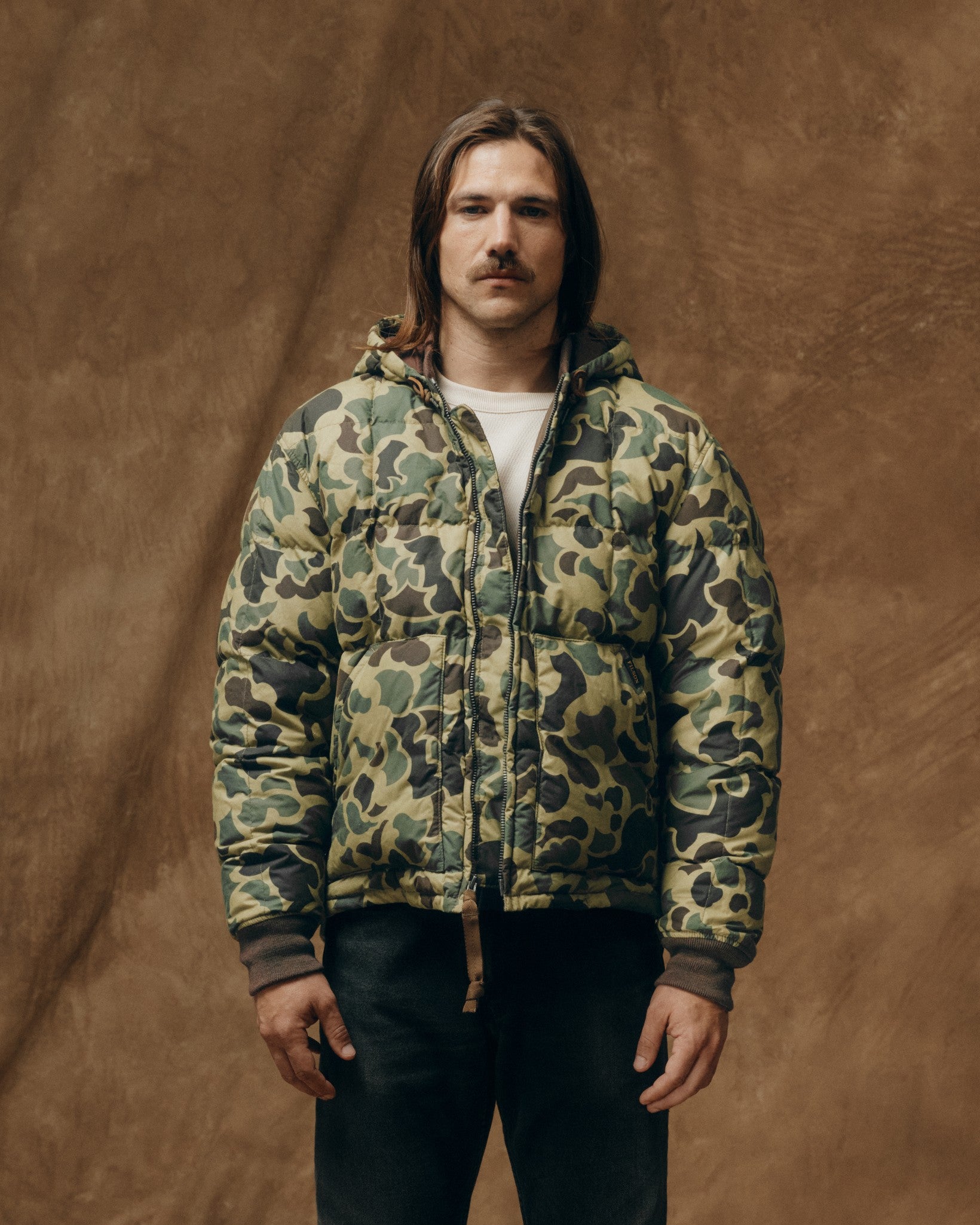 Waxed Down Jacket - Tundra Shrub Camo