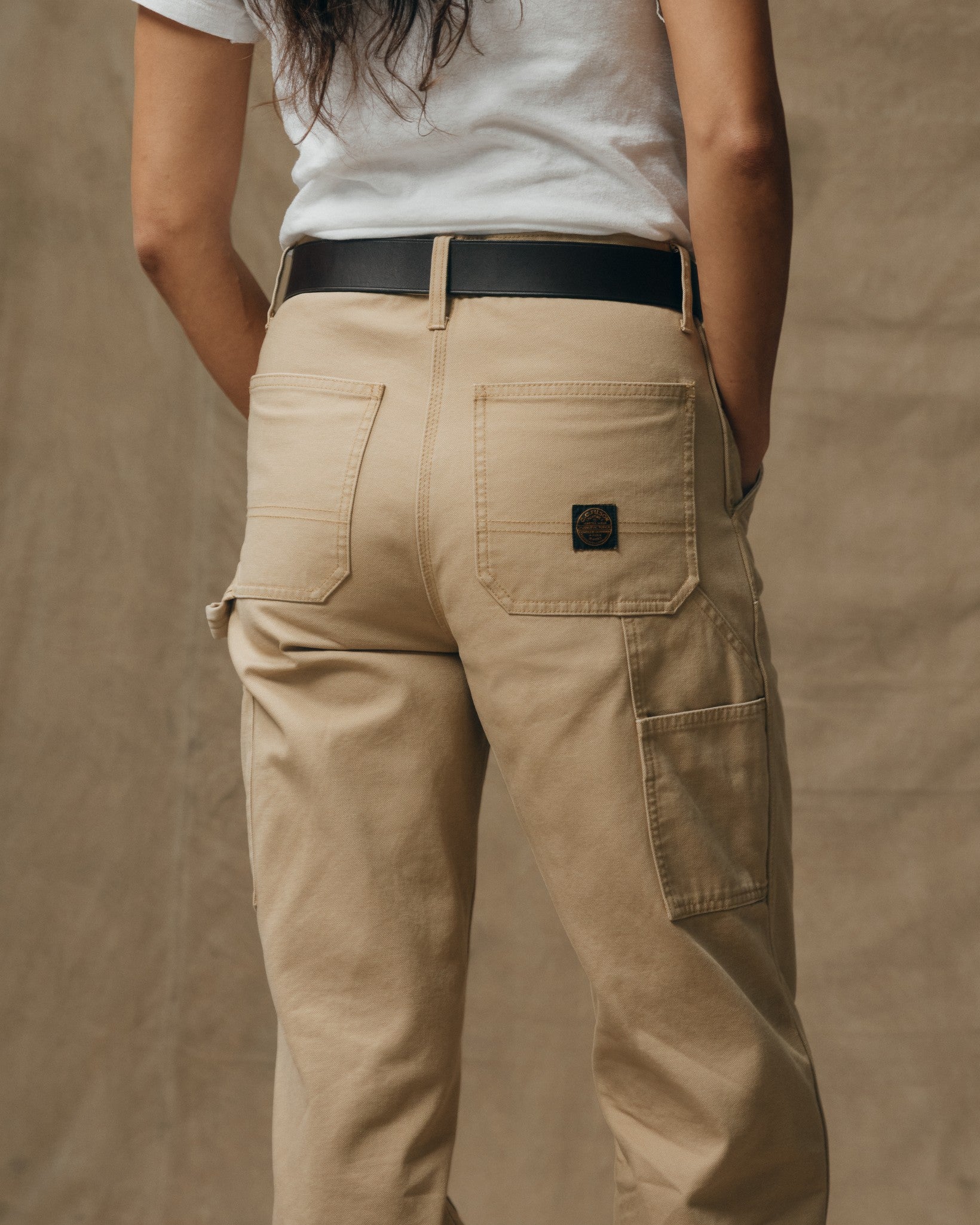 Women's Canvas Work Pants - Natural - Image 6