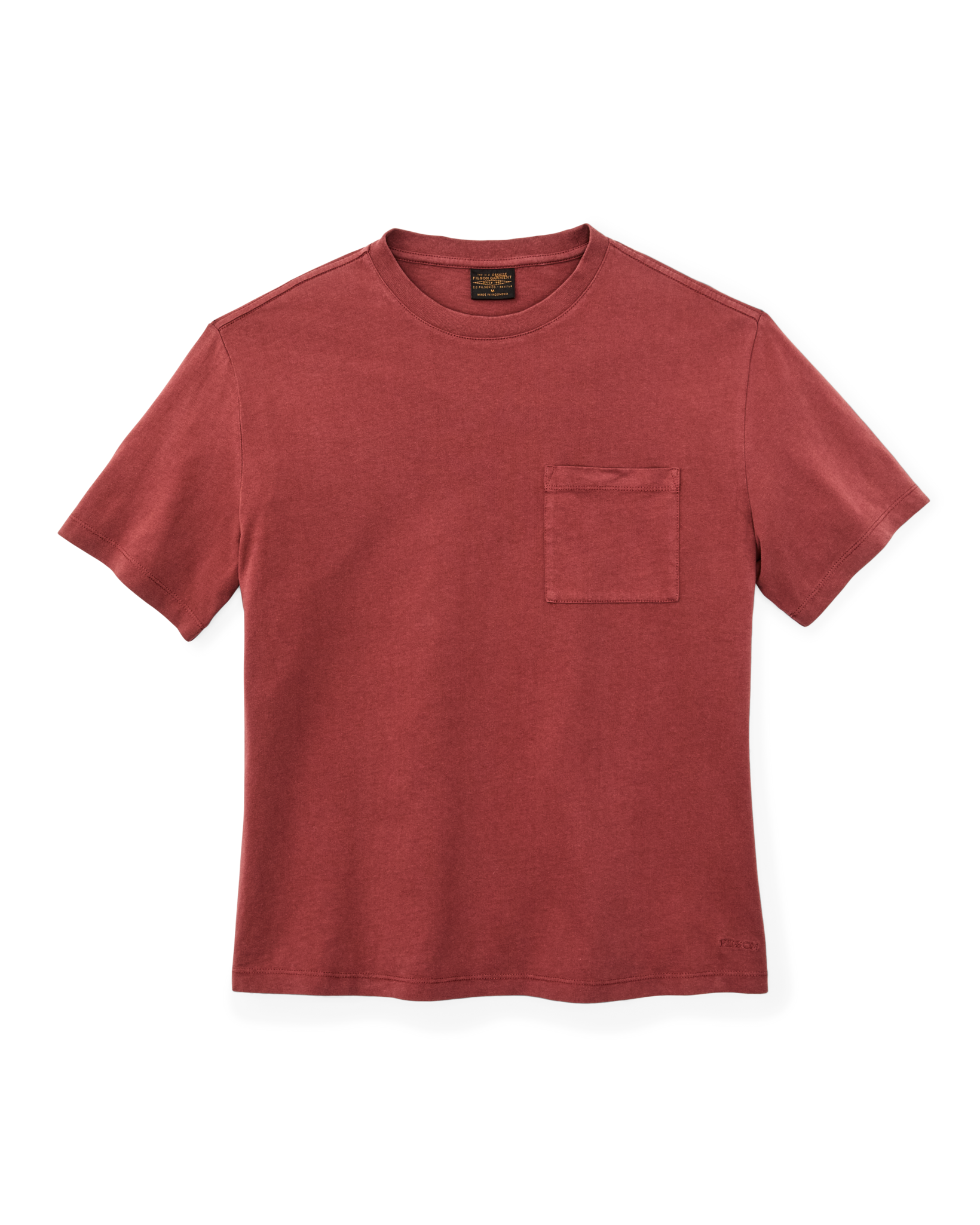 Women's Short Sleeve Pocket Tee - Fired Brick