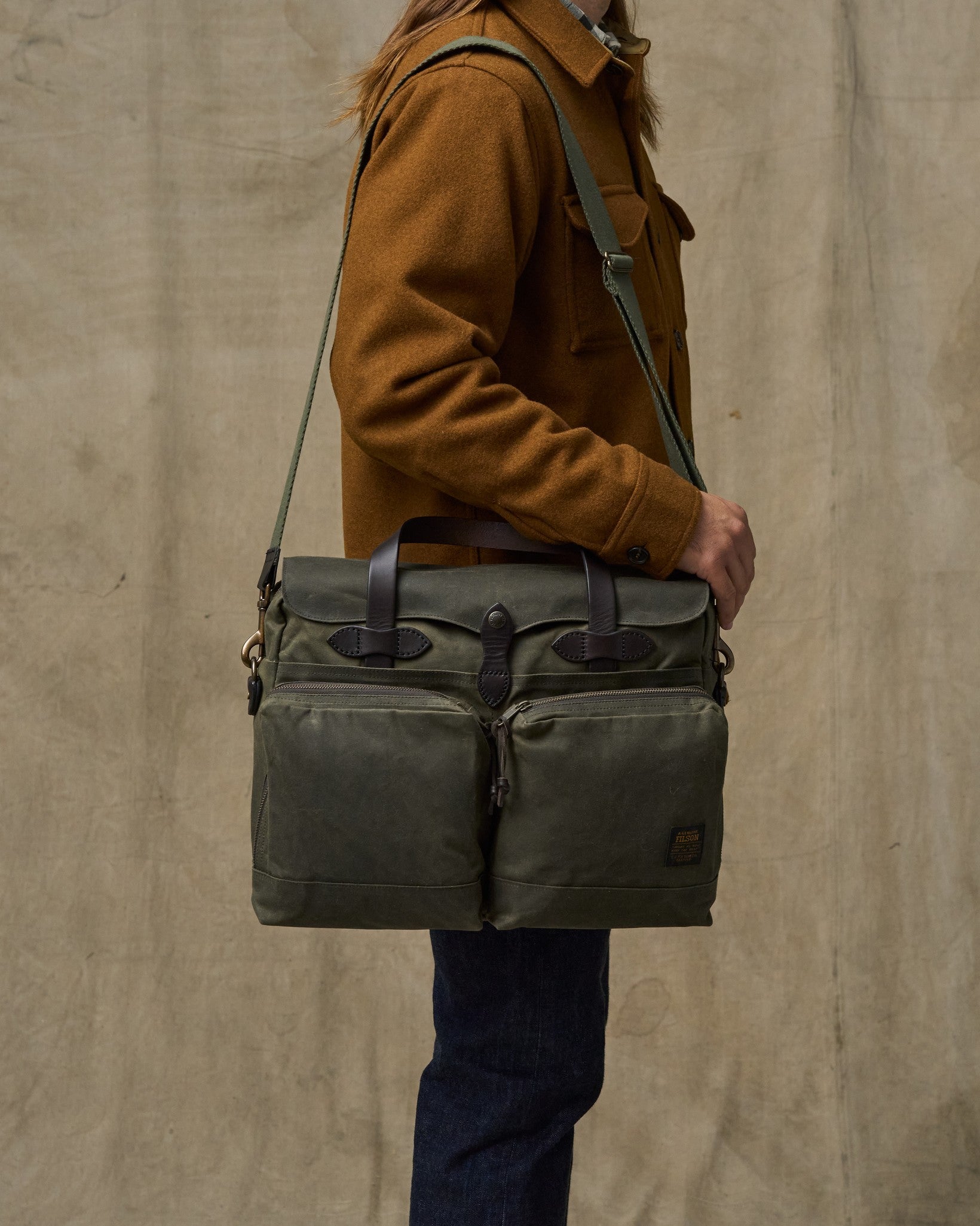 24 Hour Tin Cloth Briefcase - Otter Green
