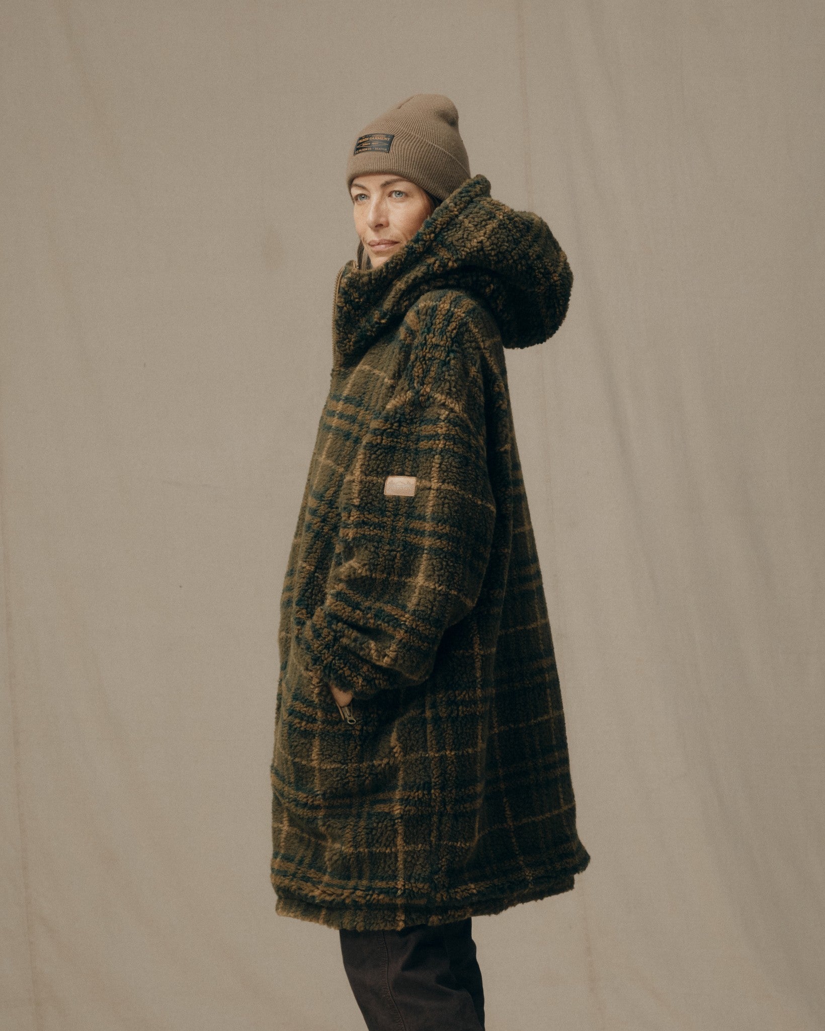 Women's Reversible Woolly Fleece Coat - Tan - Image 5