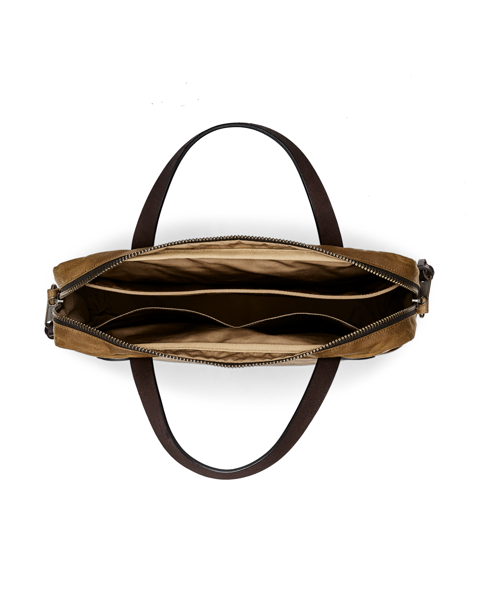 Tin Cloth Compact Briefcase - Dark Tan - Image 6