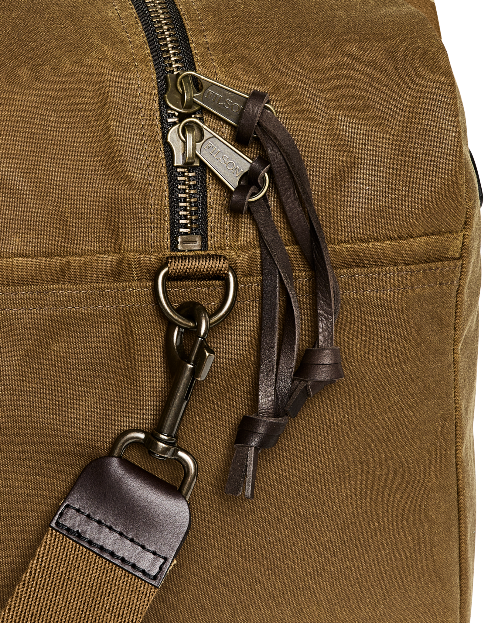 Medium Tin Cloth Duffle Bag - Dark Tan - Image 6