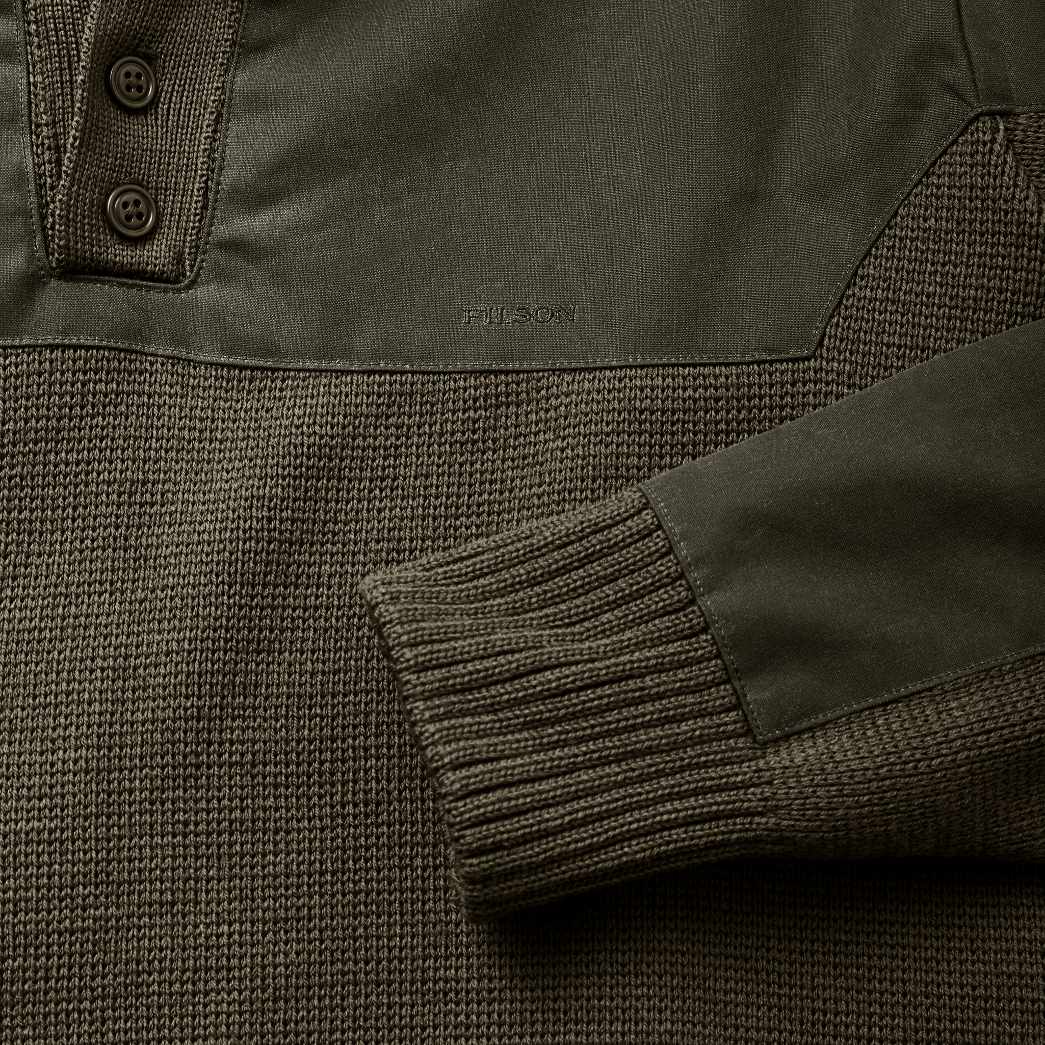 Henley Guide Sweater - Peat Green - Image 4