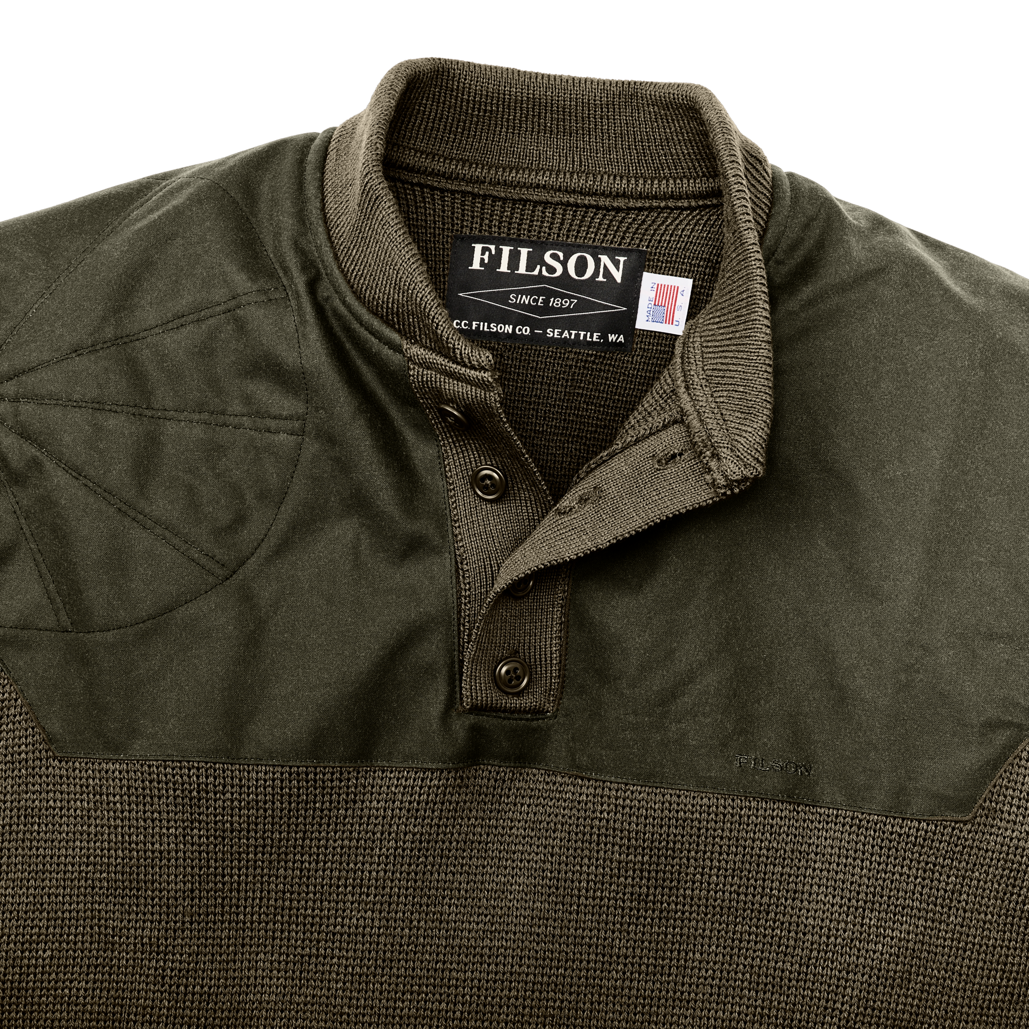 Henley Guide Sweater - Peat Green - Image 7