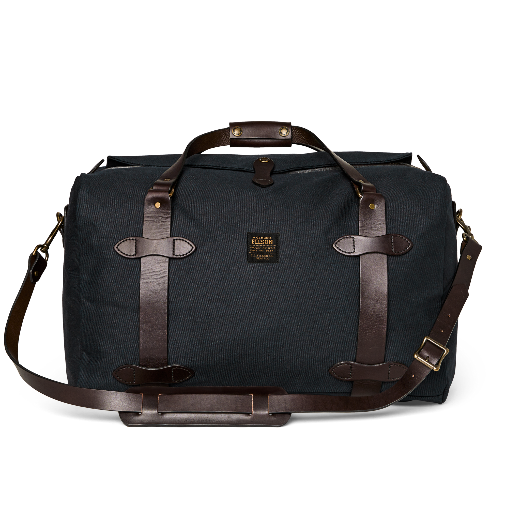 Medium Rugged Twill Duffle Bag - Navy - Image 3