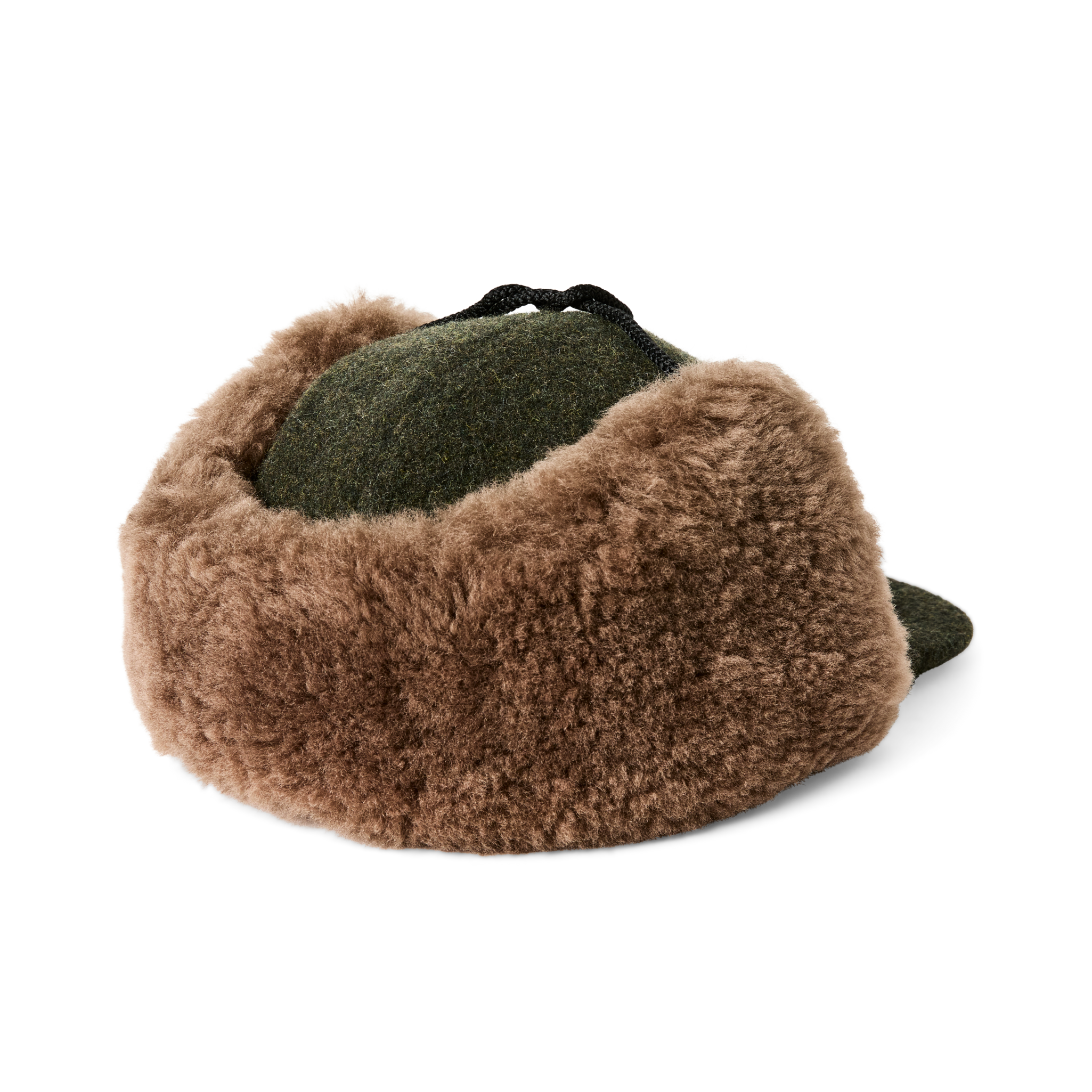 Double Mackinaw Wool Cap - Forest Green / Acorn - Image 4