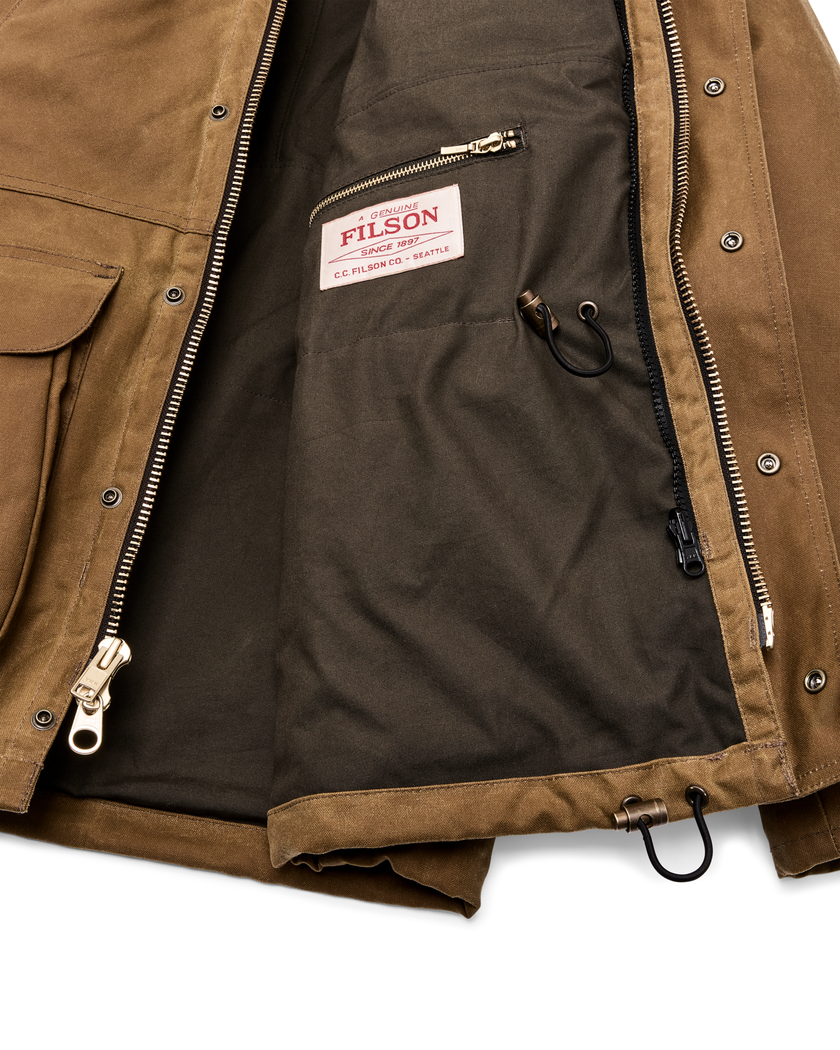 Lined Tin Cloth Field Jacket - Dark Tan - Image 11