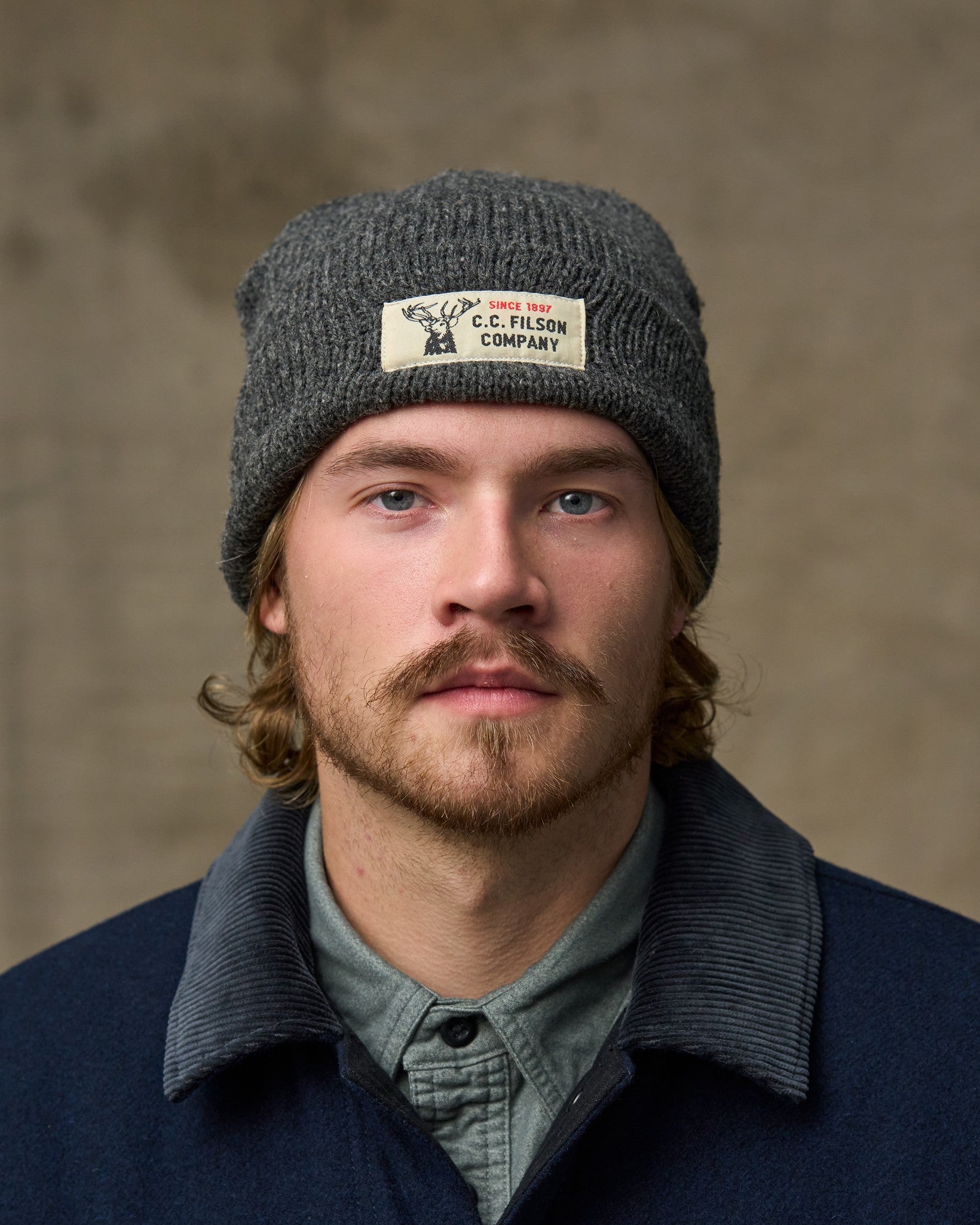 Lined Ragg Wool Beanie - Charcoal Black