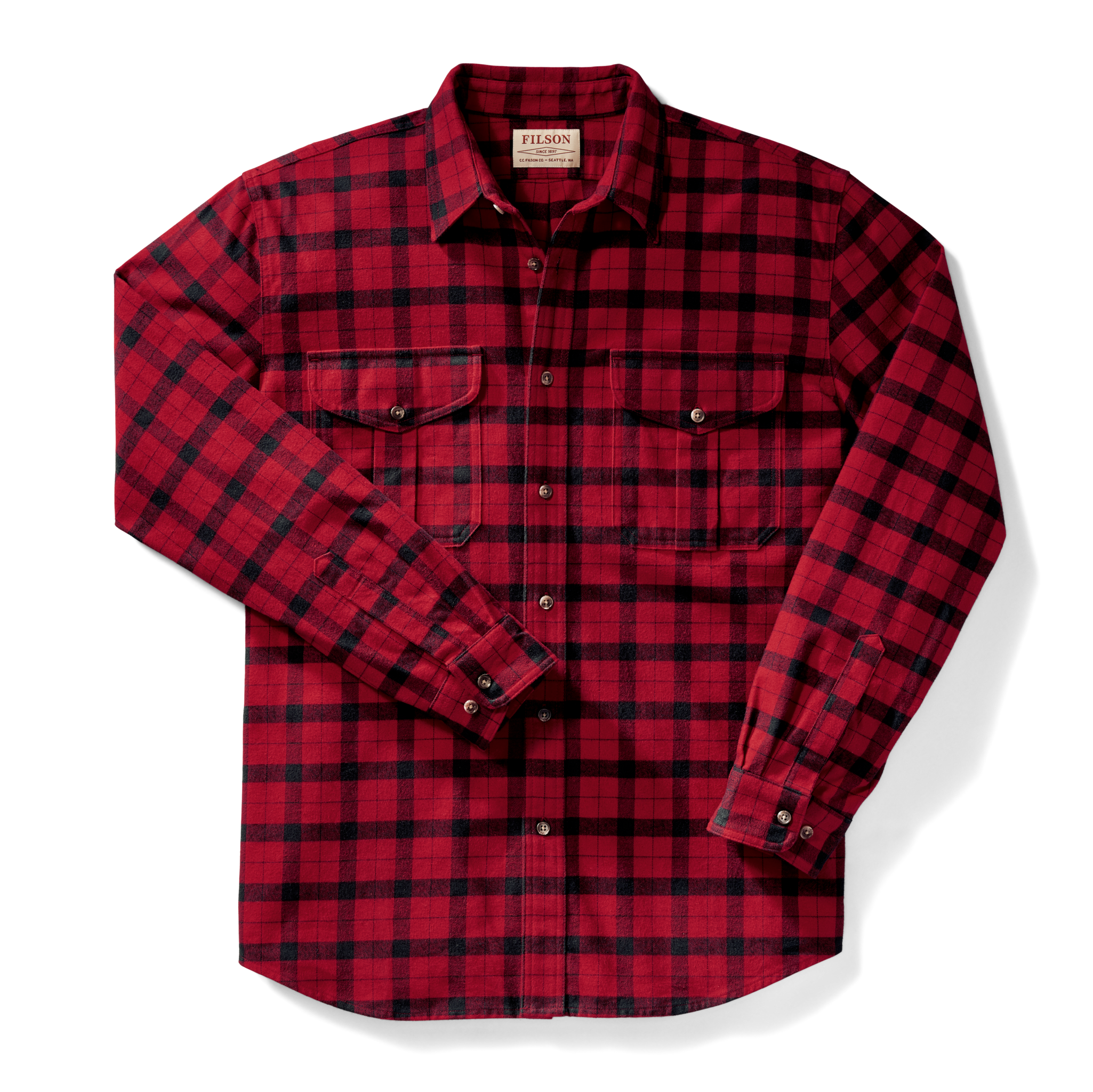 Alaskan Guide Shirt - Extra Long - Red/black Plaid