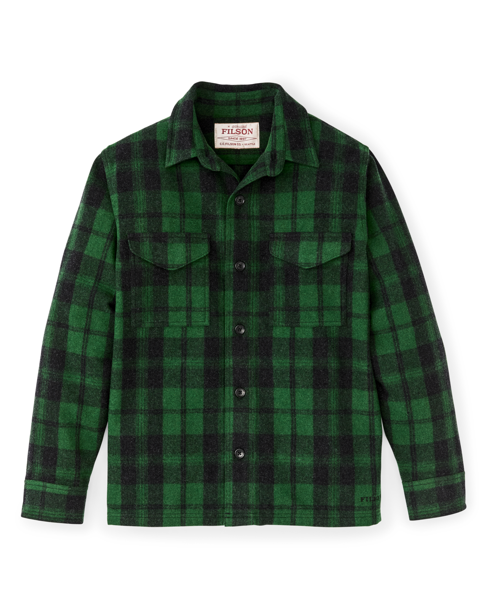 Wool Jac-shirt - Green / Black Plaid