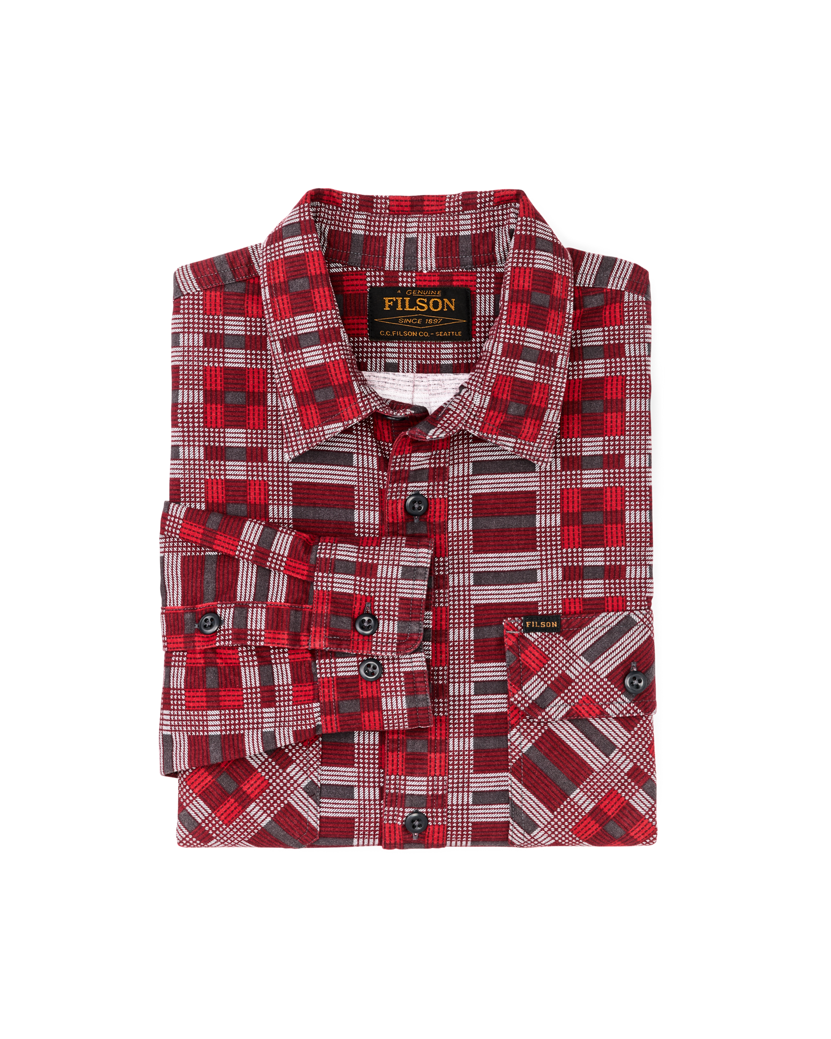 Field Flannel Shirt - Burgundy / Red Plaid - Image 3