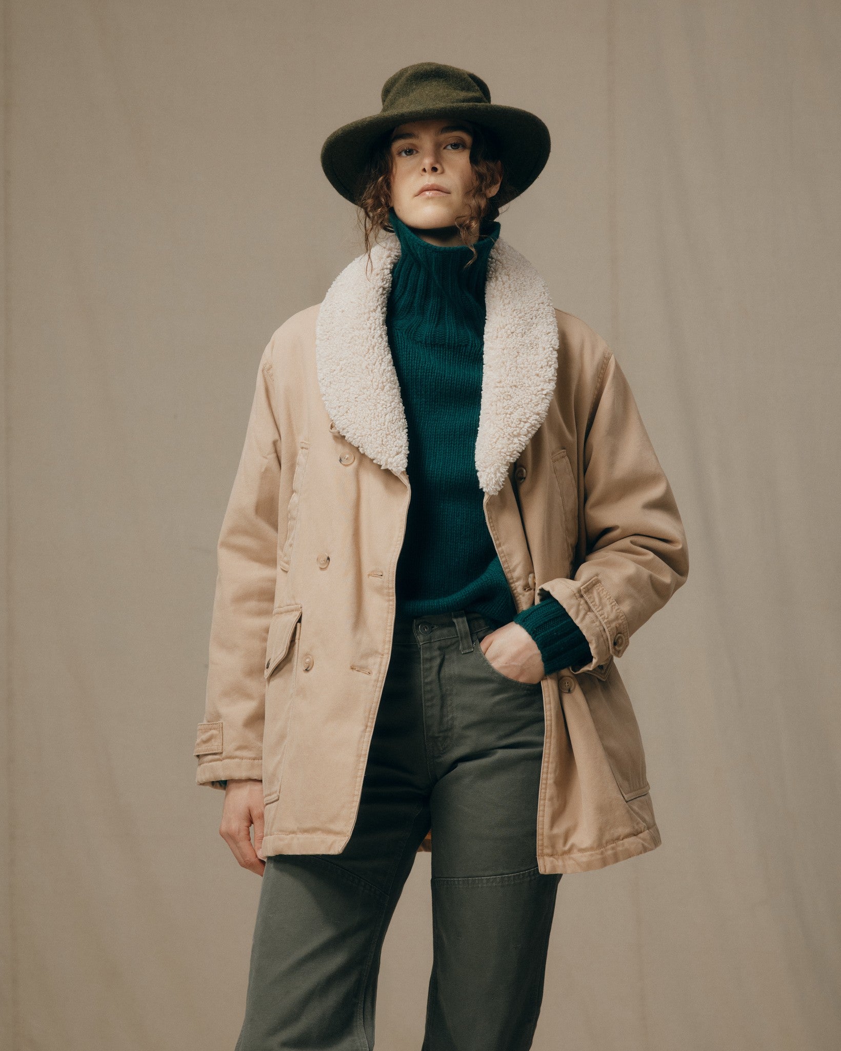 Women's Canvas Packer Coat - Natural