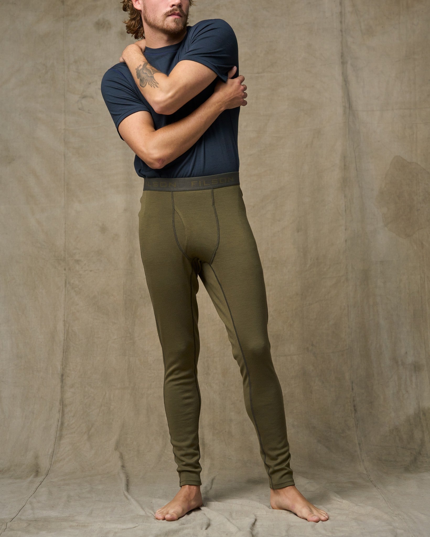 400g Merino Wool Bottoms - Dark Olive