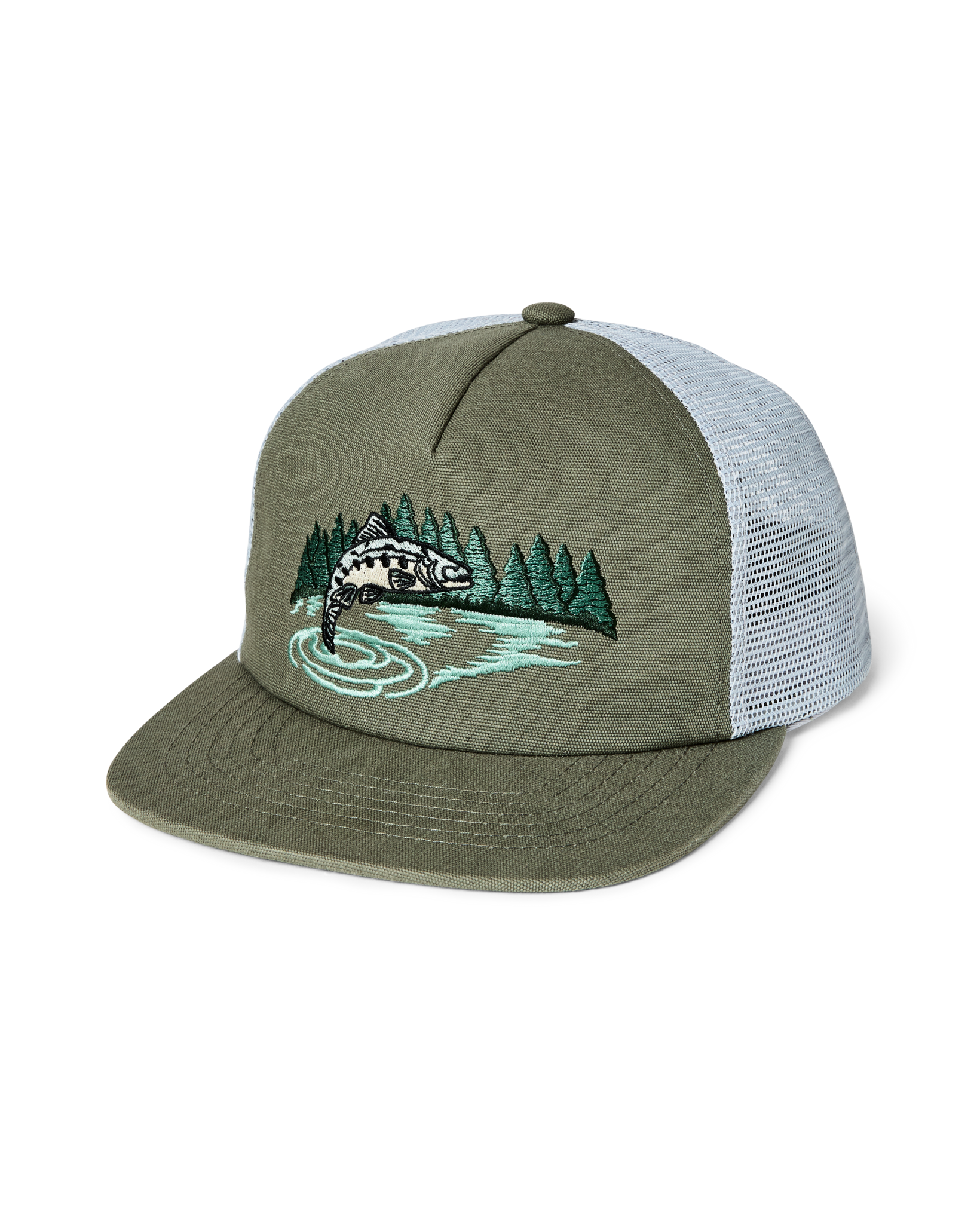 Trout Trucker Mesh Cap - Dusty Pine