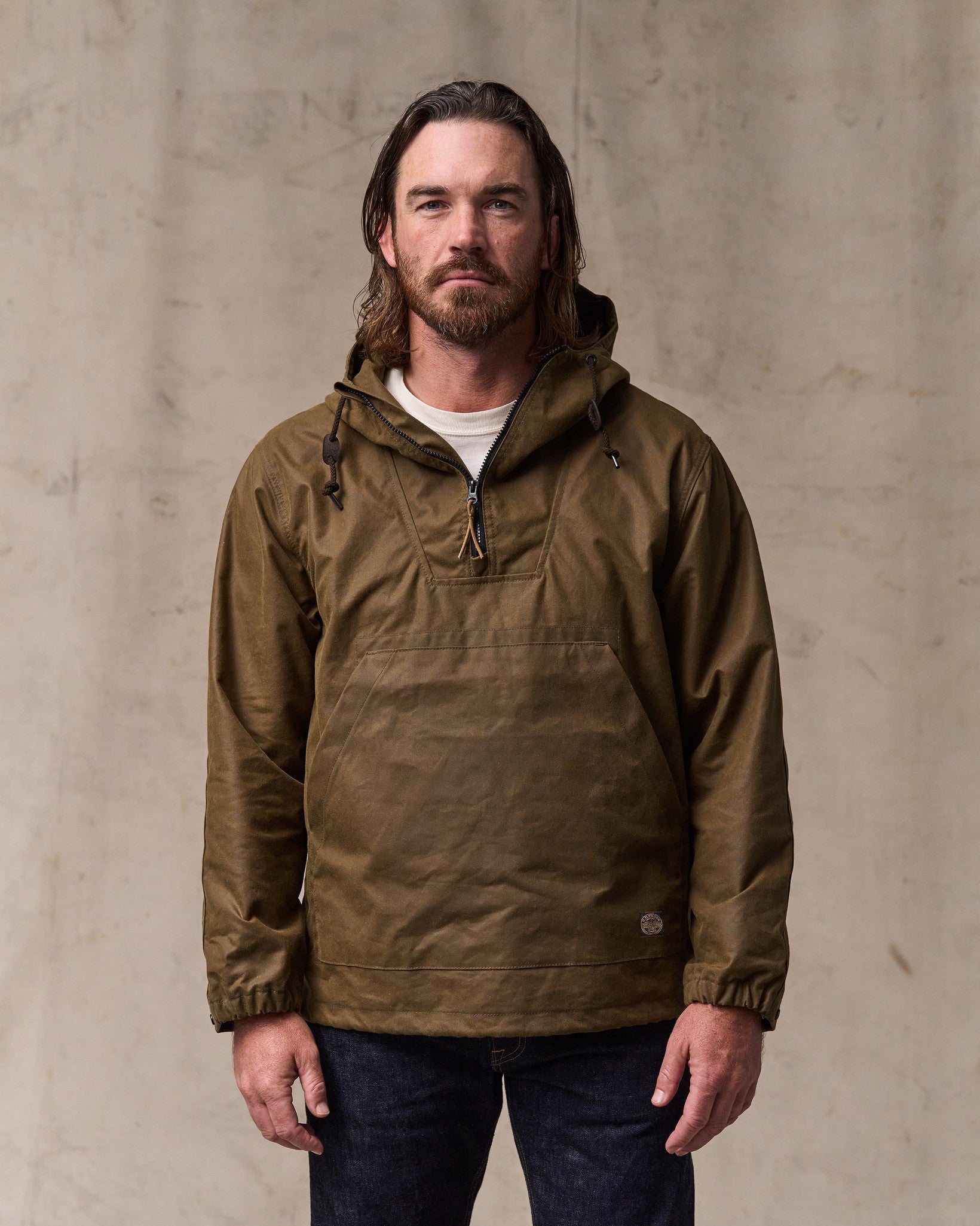 Shelter Cloth Waxed Anorak - Dark Tan
