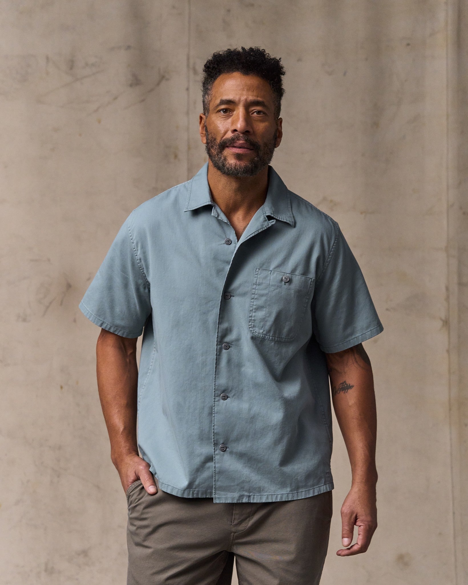 Short Sleeve 4.5-oz. Twill Shirt - Lead