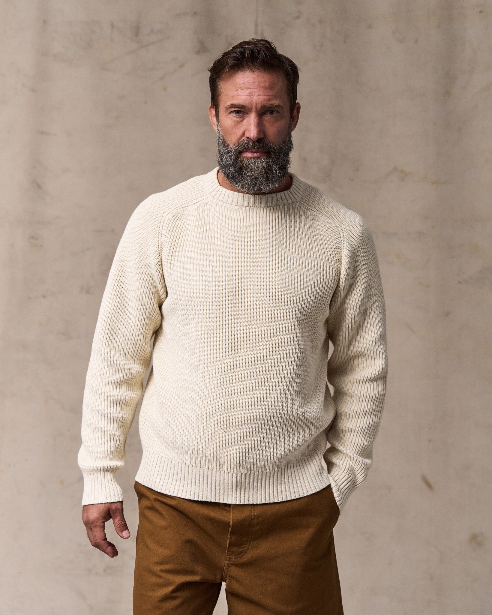 Vintage Cotton Crewneck Sweater - Natural