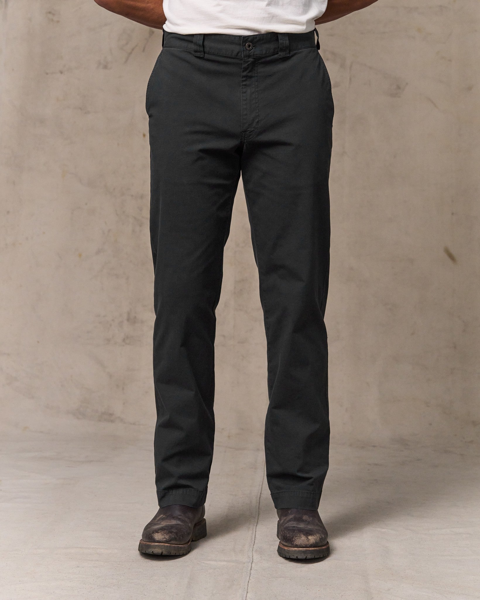 Granite Mountain Flat Front Pants - Washed Faded Black