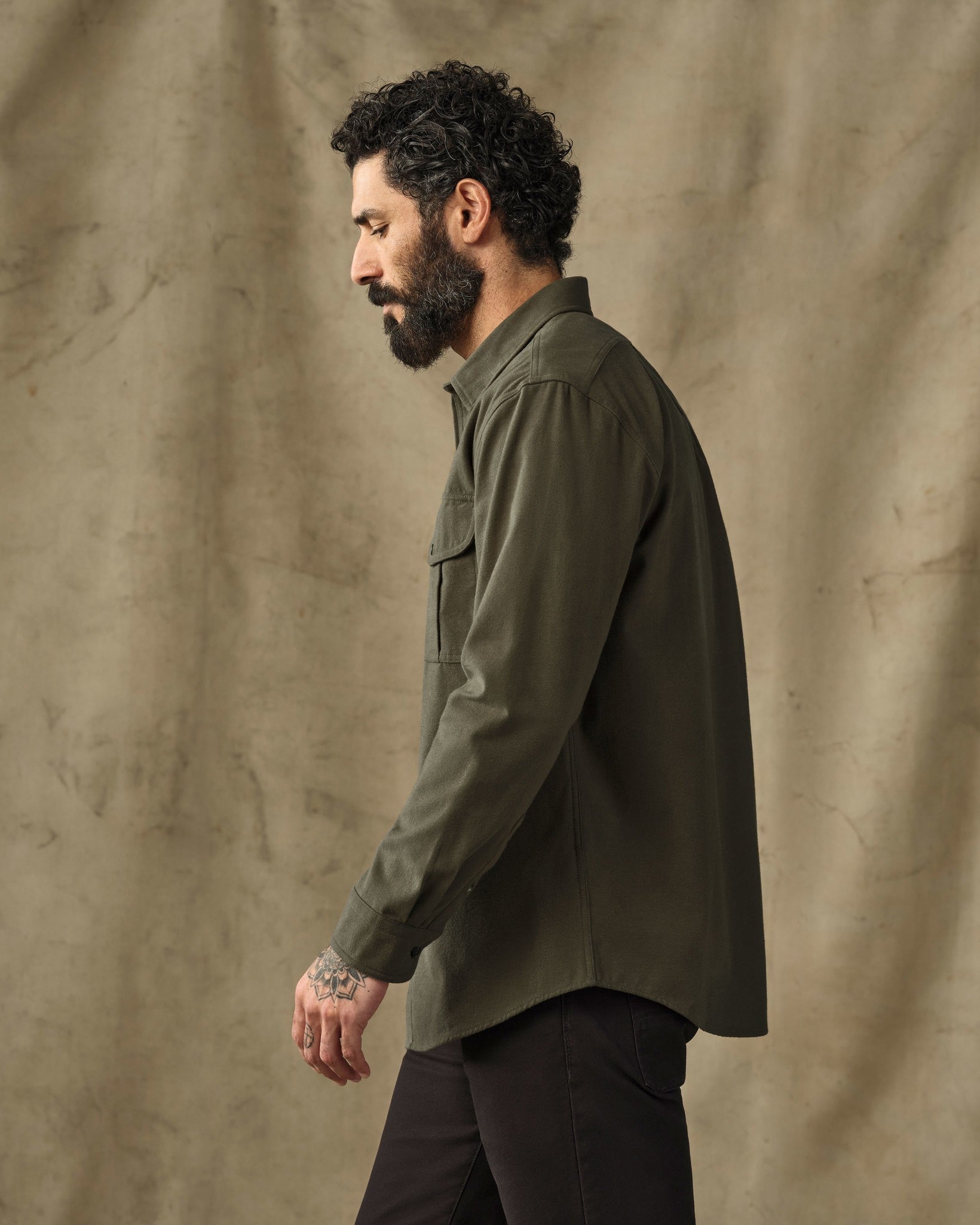 Moleskin Guide Shirt - Dark Olive Drab - Image 3