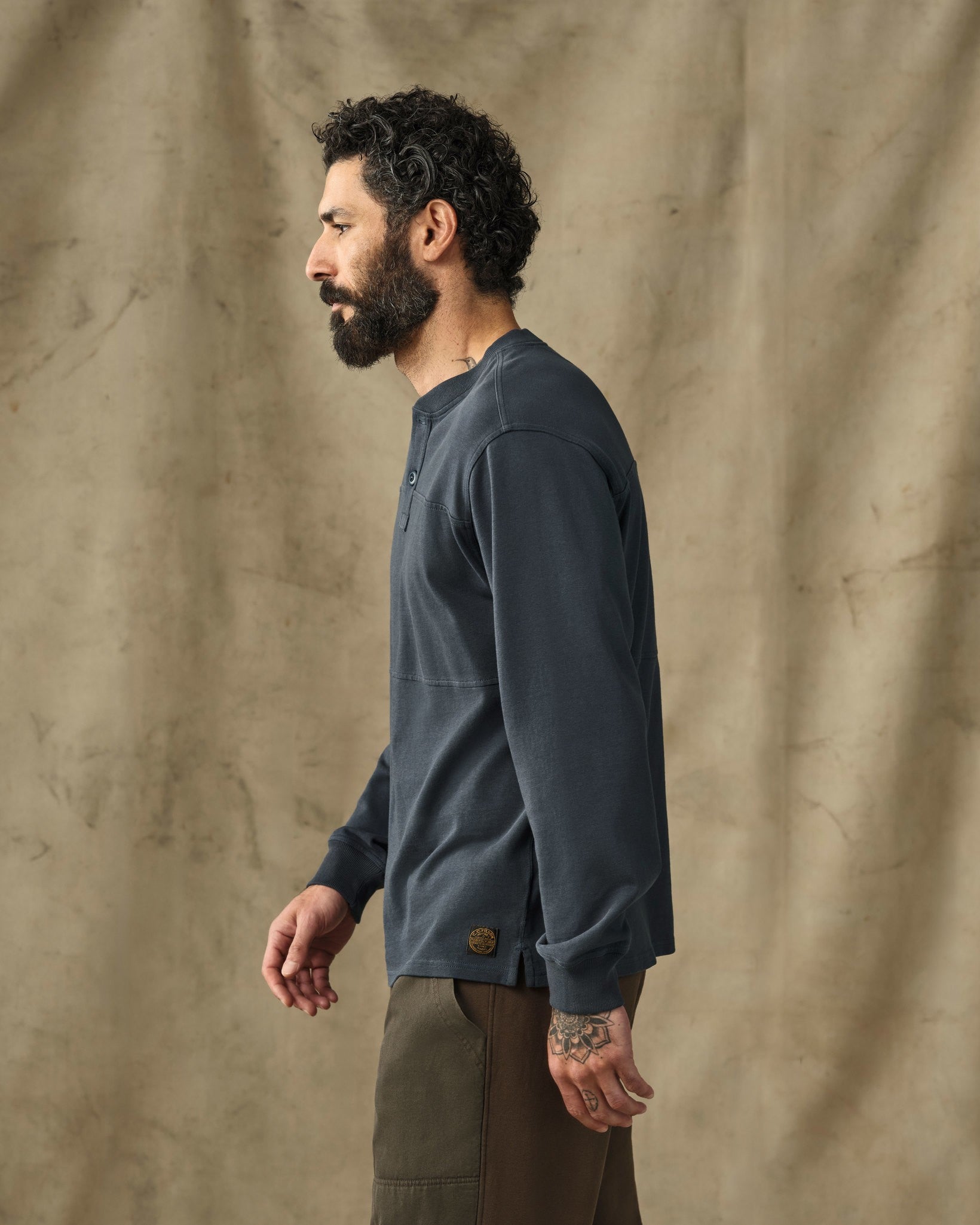Field Knit Henley - Bluefin - Image 3