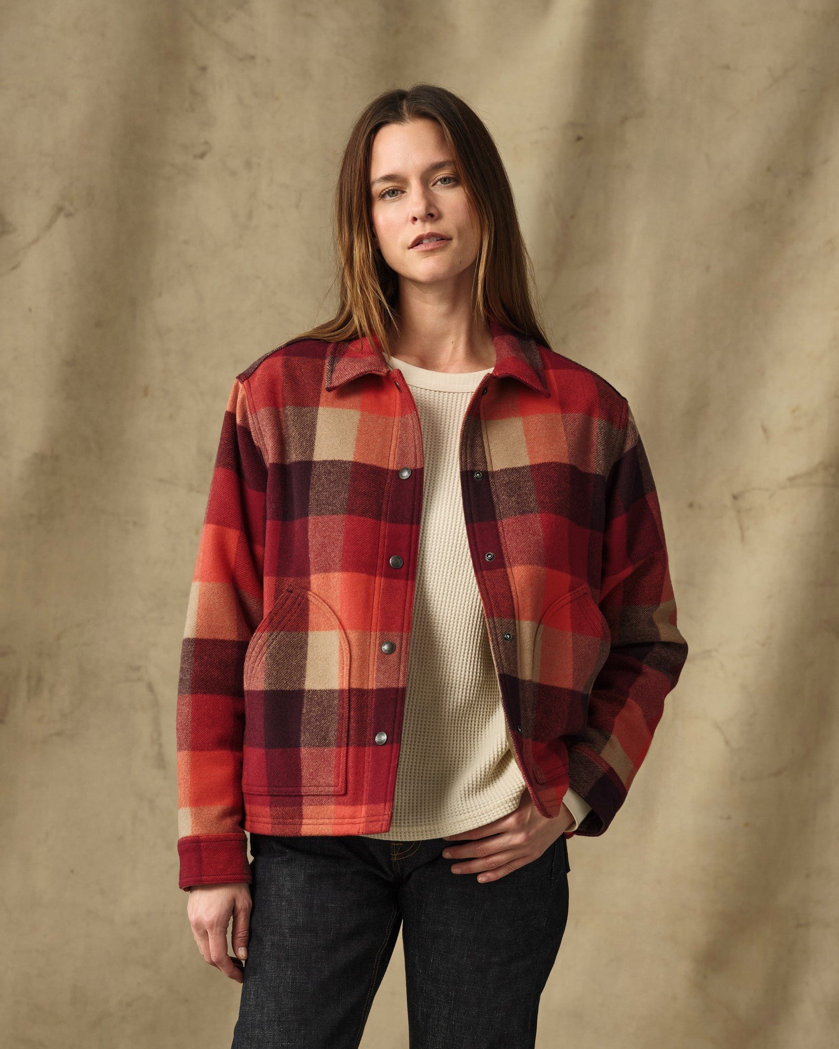 Women's Spokane Insulated Jacket - Red / Burgundy Plaid - Image 7