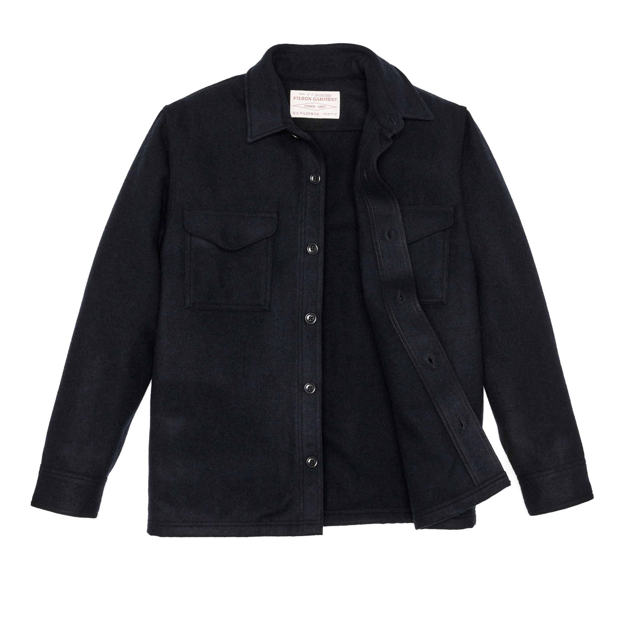 Wool Jac-shirt - Navy - Image 3