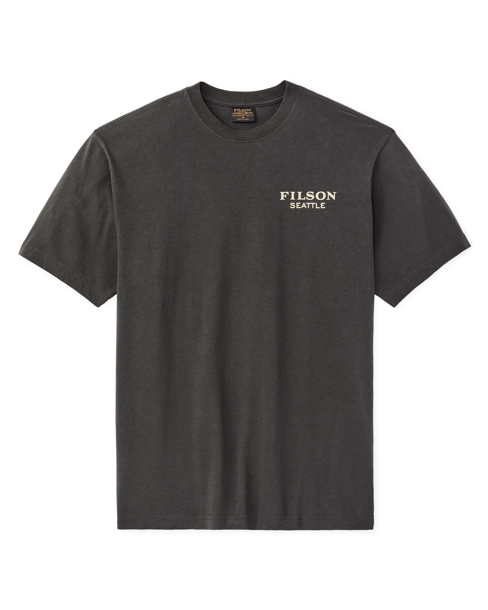 Seattle Short Sleeve Graphic T-Shirt - Faded Black - Image 2