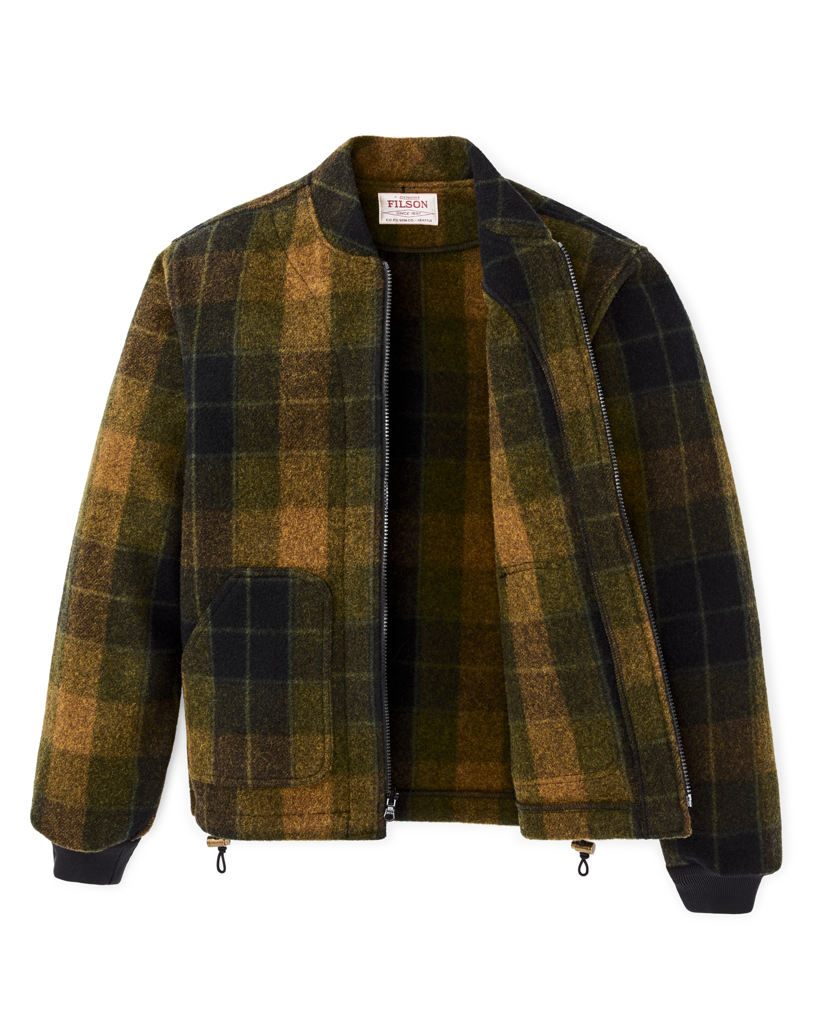 Mackinaw Wool Jacket Liner - Loden Heather Plaid - Image 3