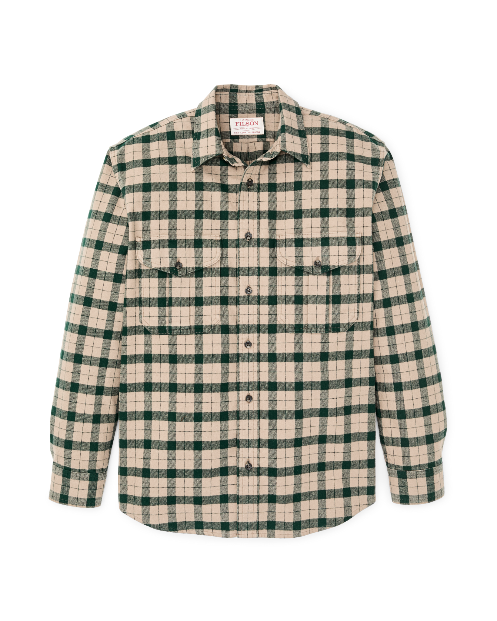 Alaskan Guide Shirt - Oatmeal / Pine Plaid - Image 4