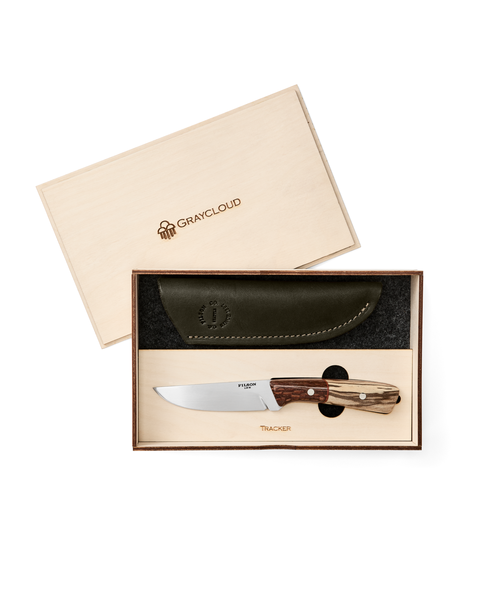 Graycloud Tracker Knife - Spalted Alder / Leopardwood - Image 2