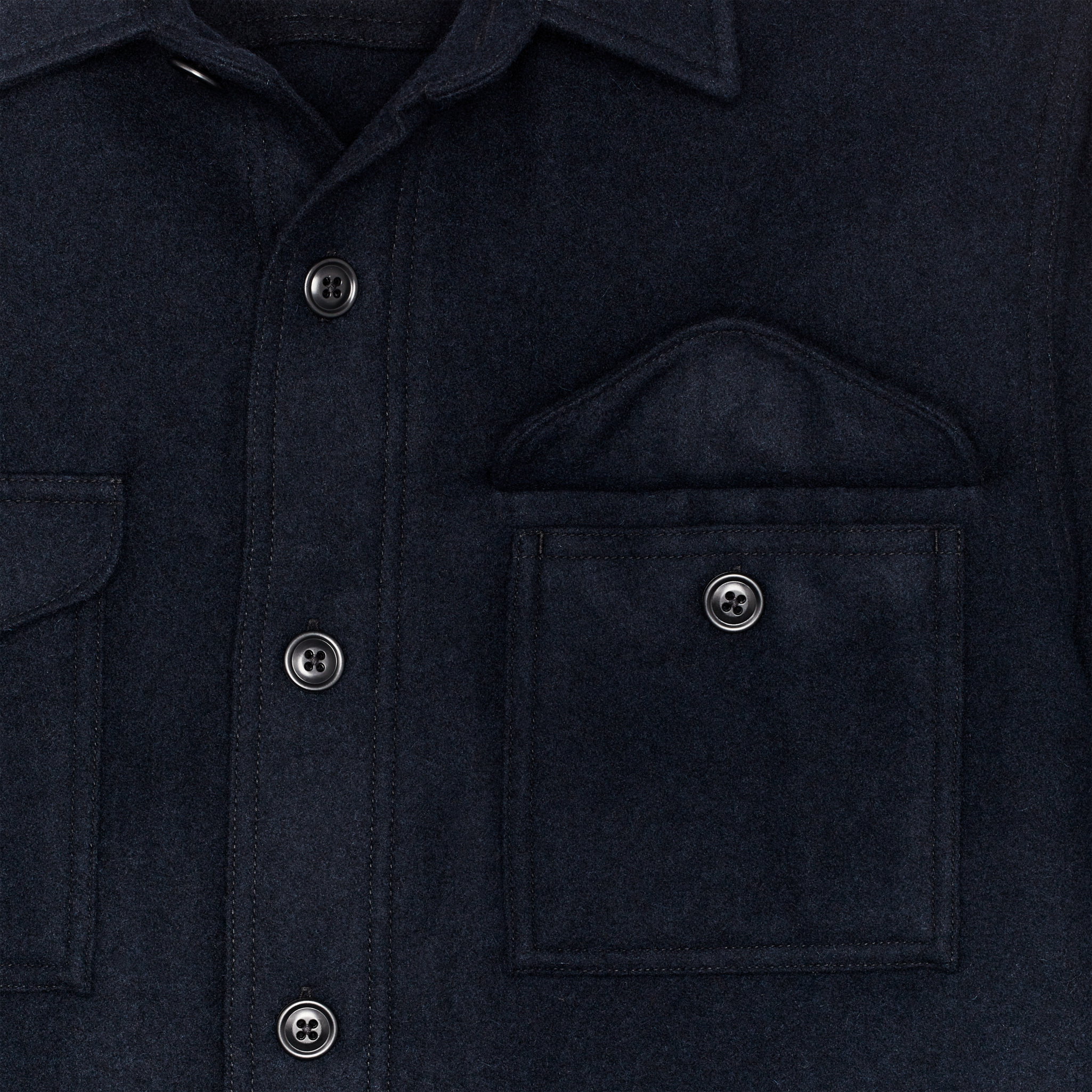 Wool Jac-shirt - Navy - Image 4
