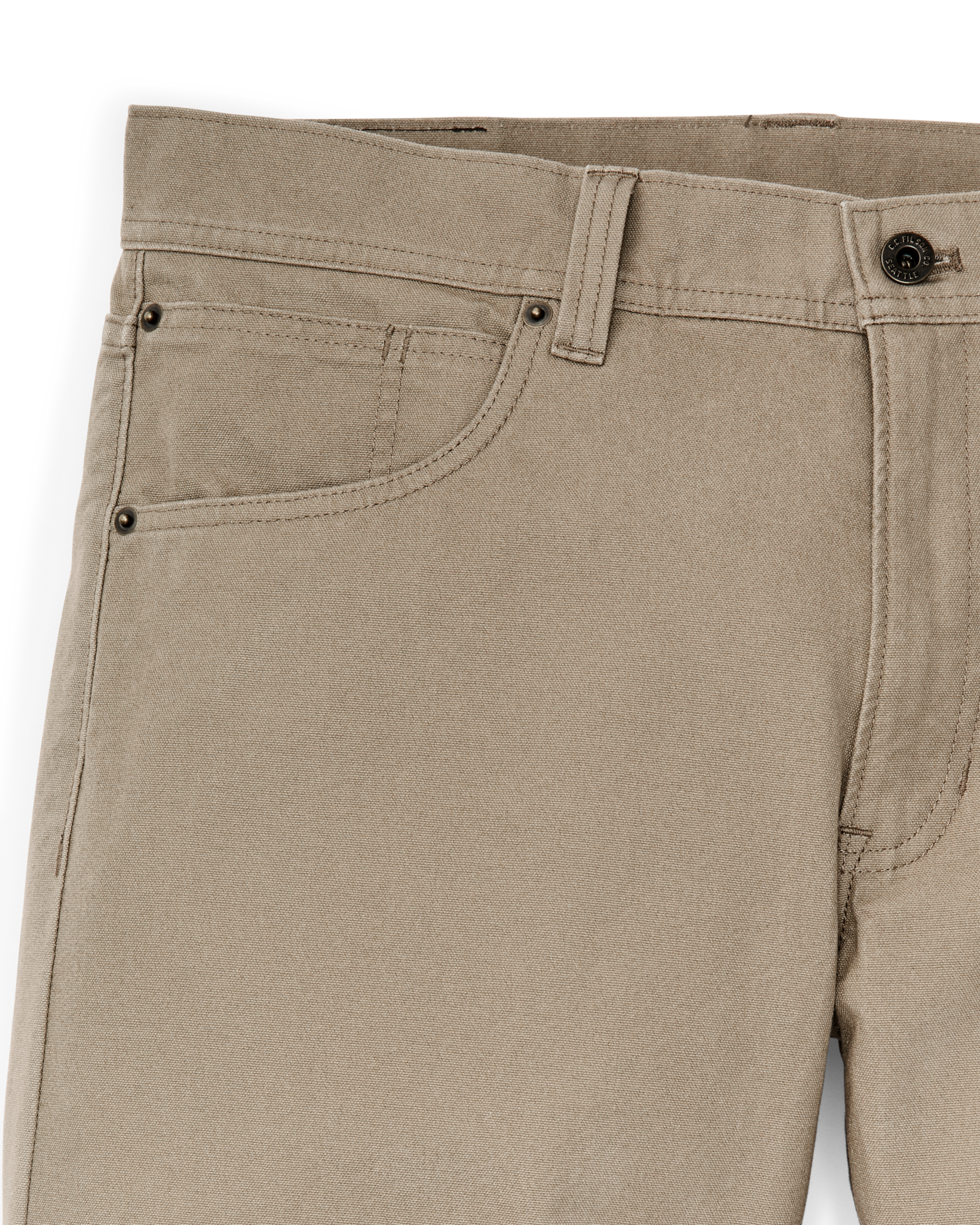 Dry Tin Cloth 5-Pocket Pants - Khaki - Image 7