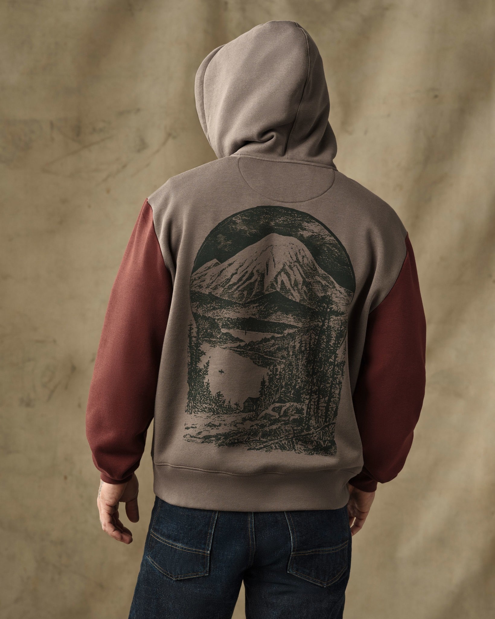 Valley Graphic Hoodie - Hawk Brown - Image 2