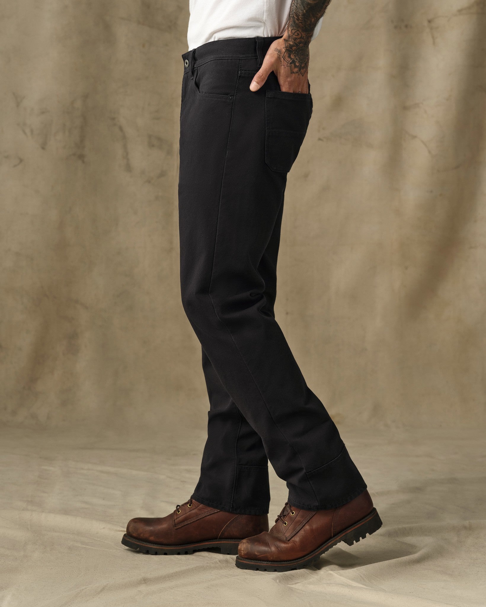 Dry Tin Cloth 5-Pocket Pants - Black - Image 6