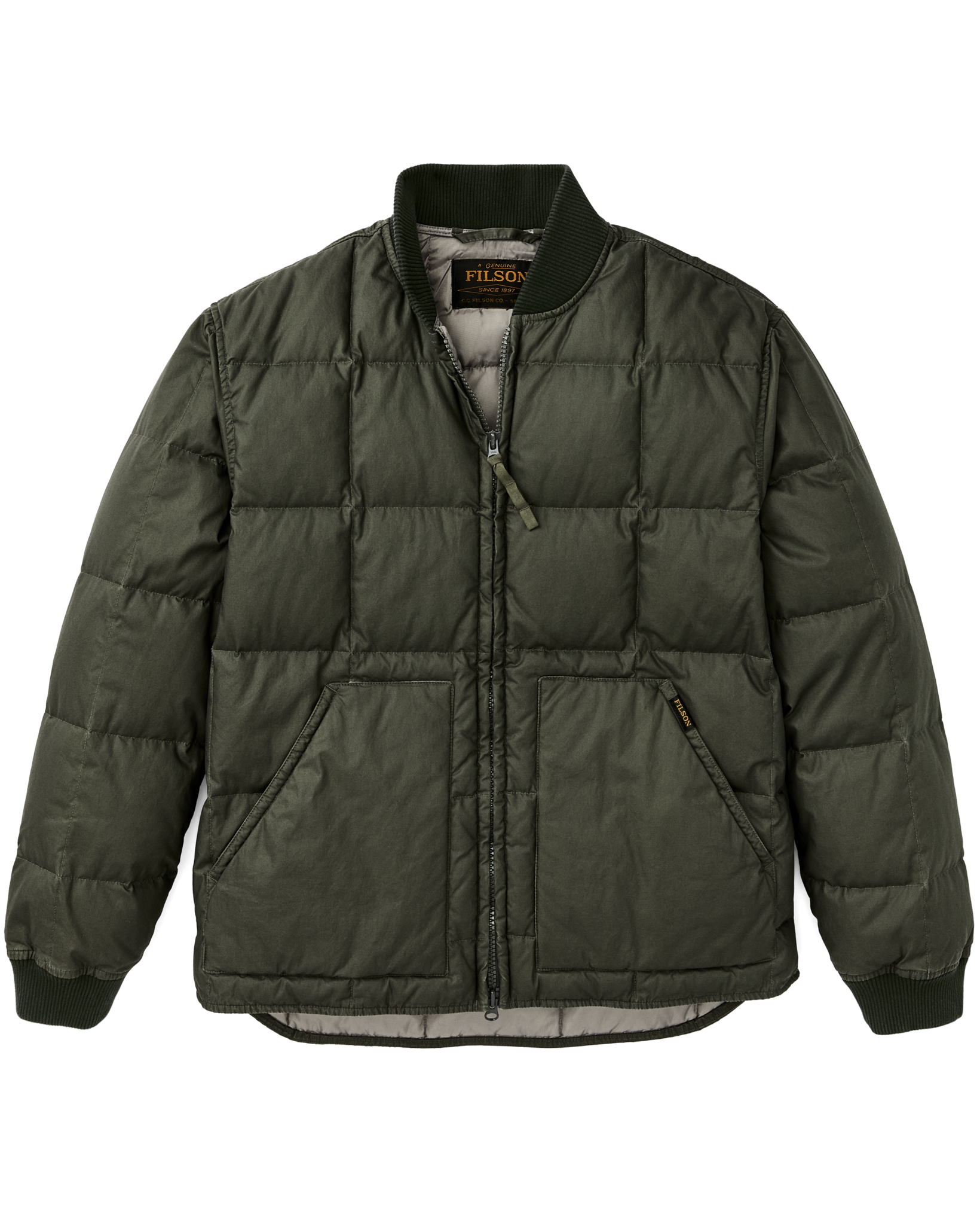 Heritage Cotton Down Jacket - Beluga - Image 4
