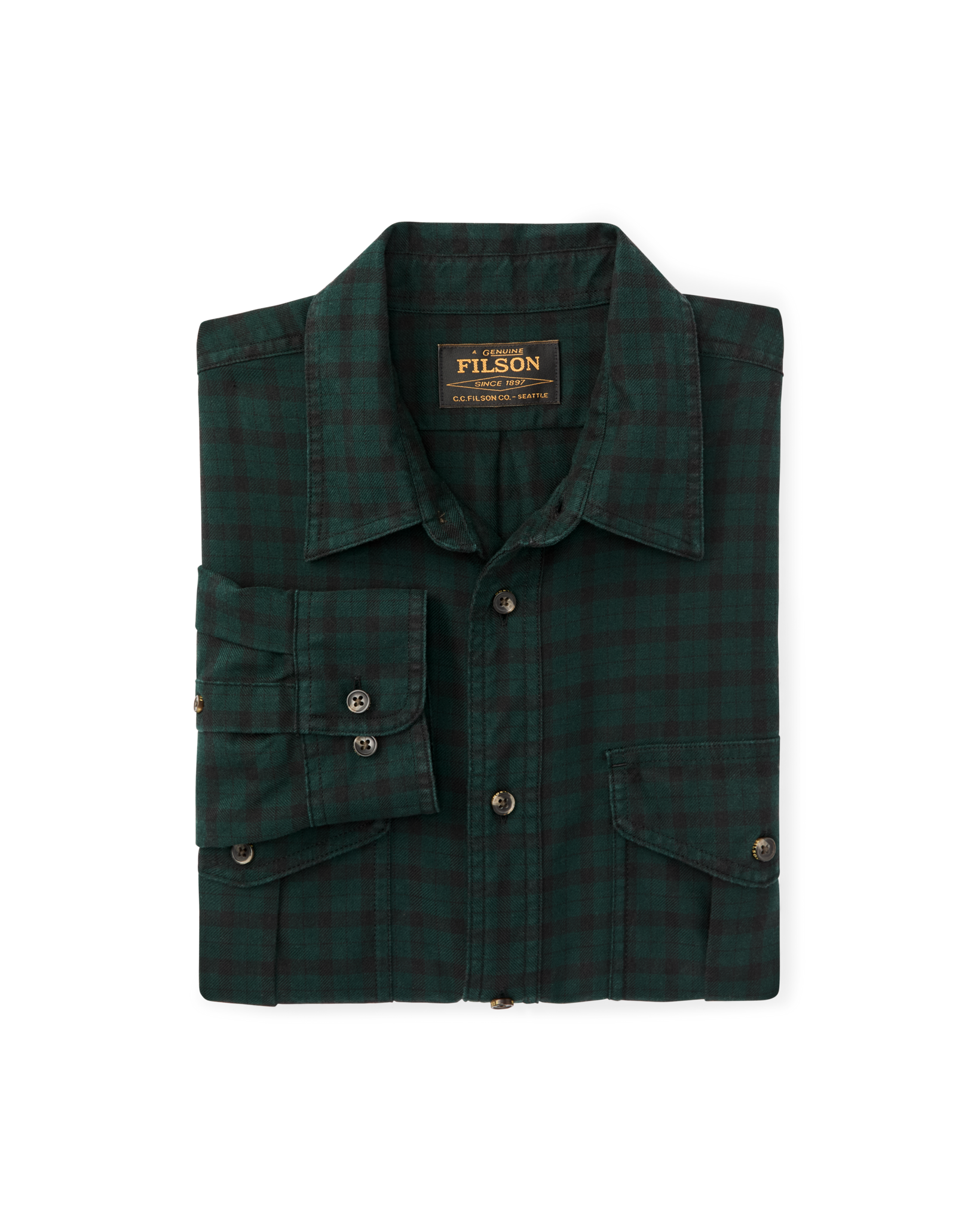 Lightweight Alaskan Guide Shirt - Pine / Black Plaid - Image 7
