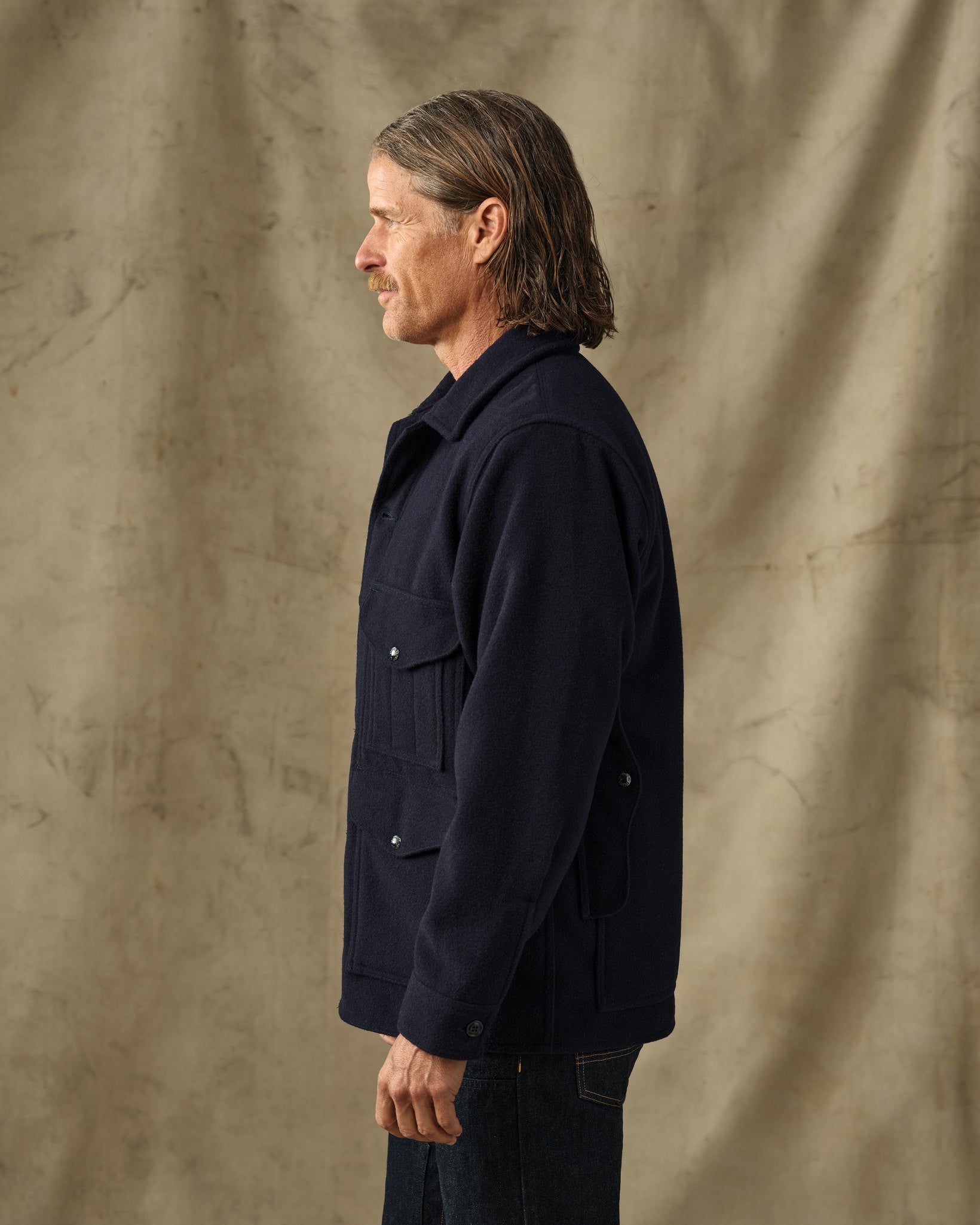 Mackinaw Wool Cruiser Jacket - Dark Navy - Image 2