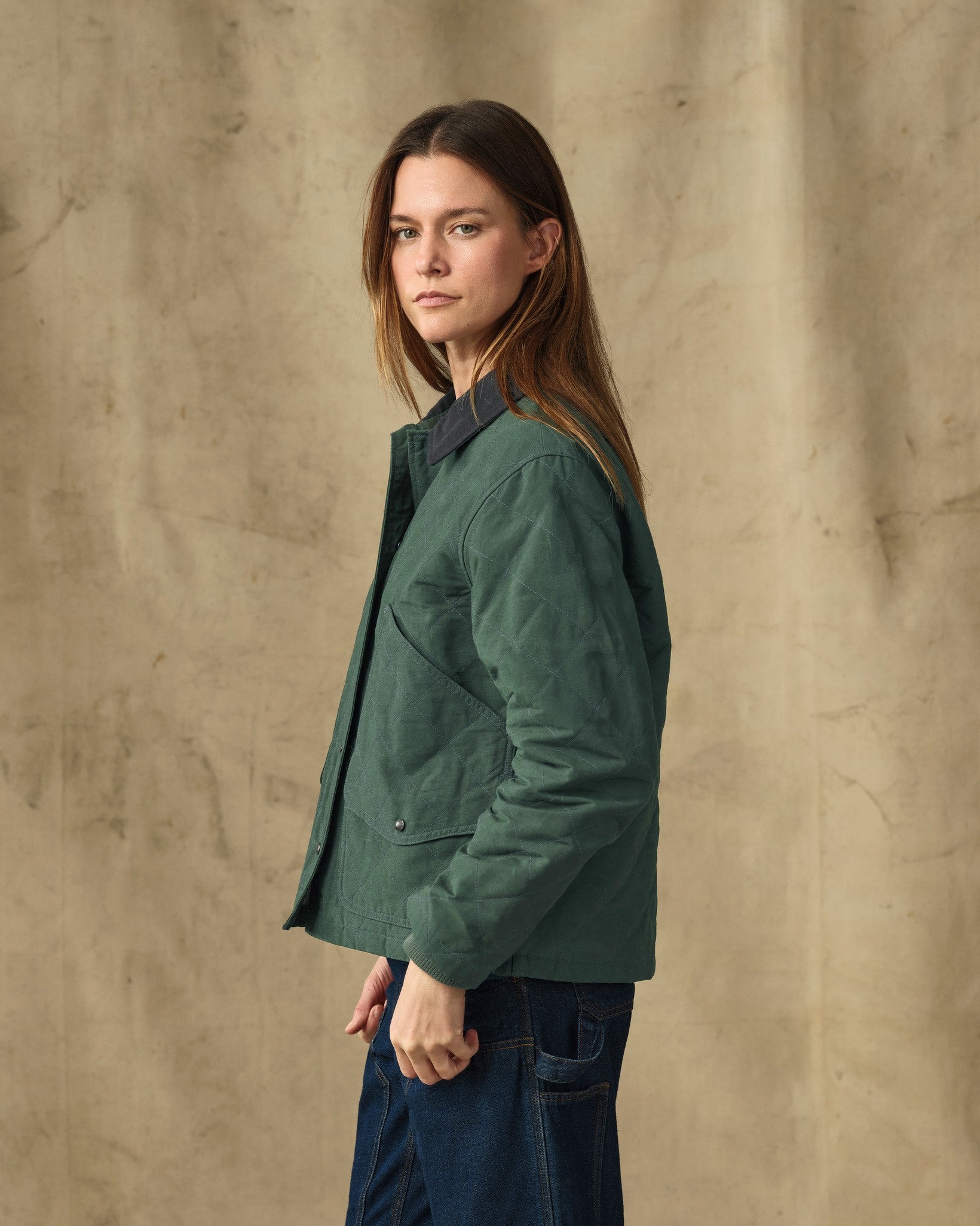 Women's Quilted Outfitter Jacket - Deep Forest - Image 7