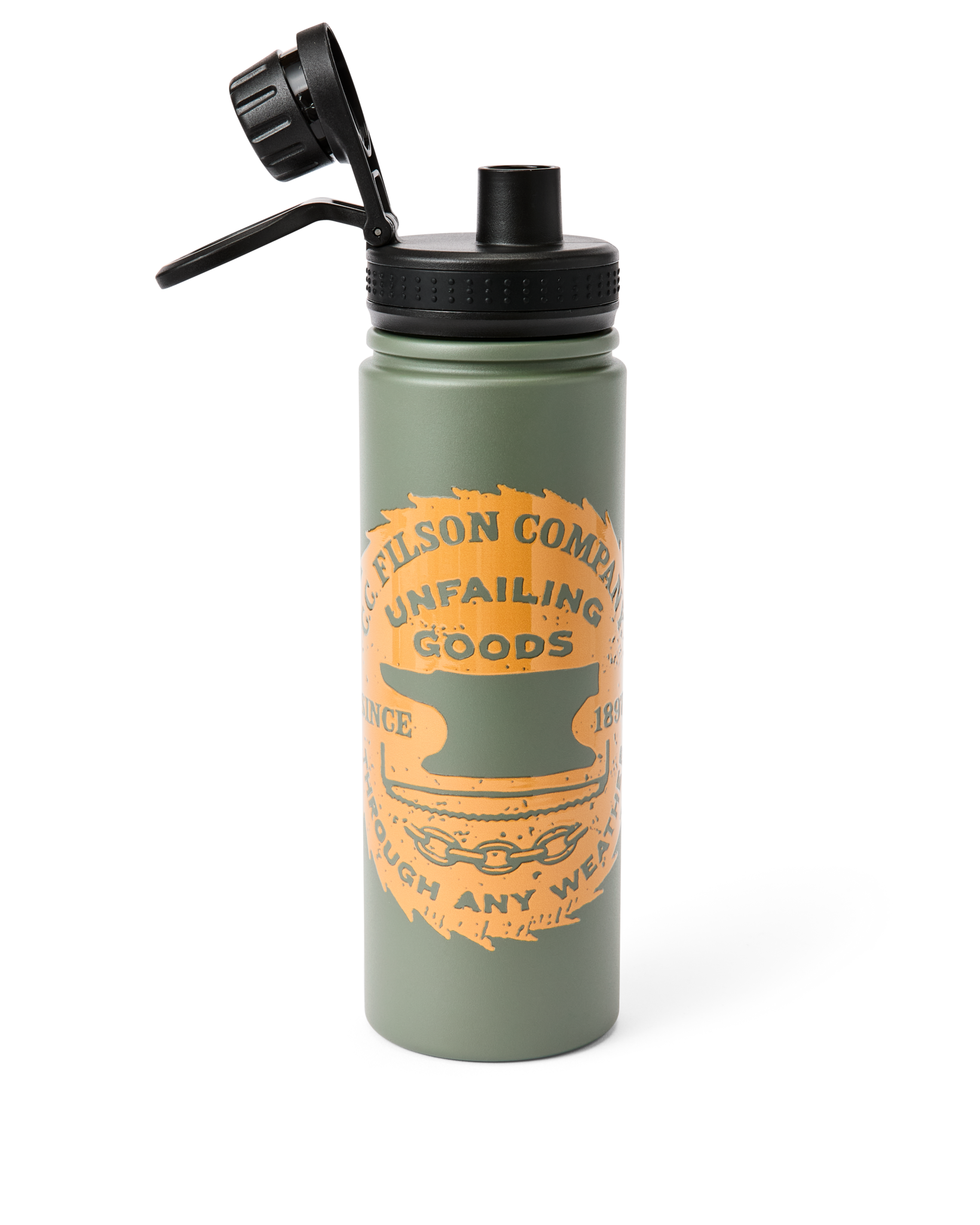 Saw Graphic Insulated Water Bottle - Green