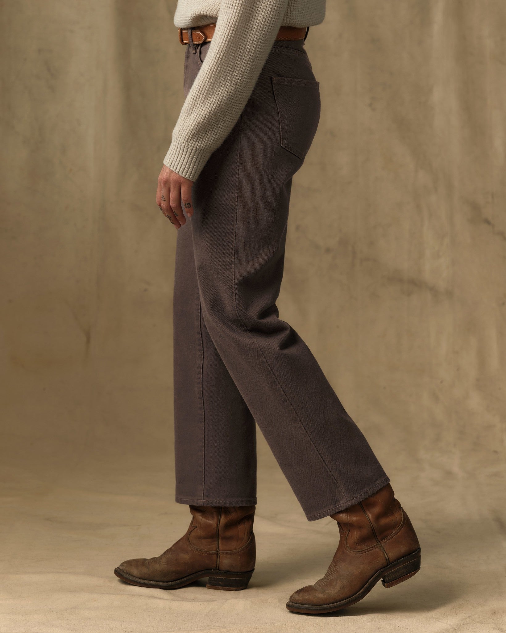 Women's 14-oz. Straight-Leg Jeans - Slate Brown - Image 3
