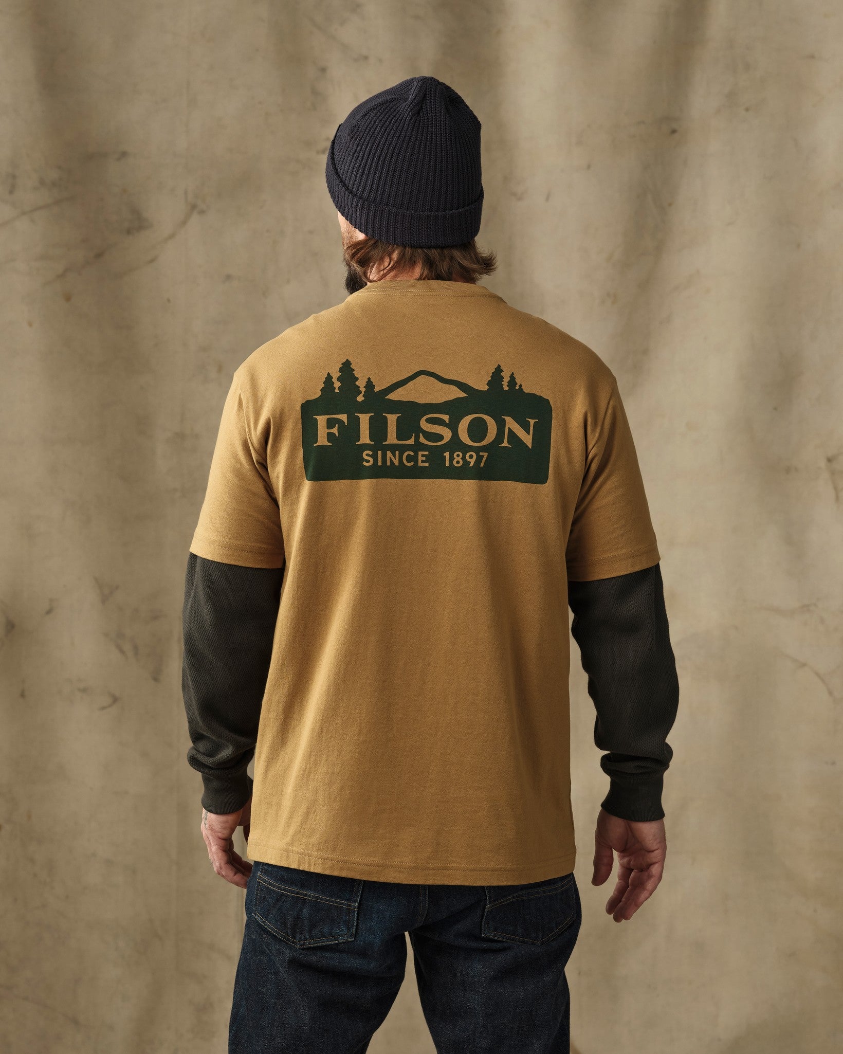 Scenic Graphic T-Shirt - Dull Gold - Image 2